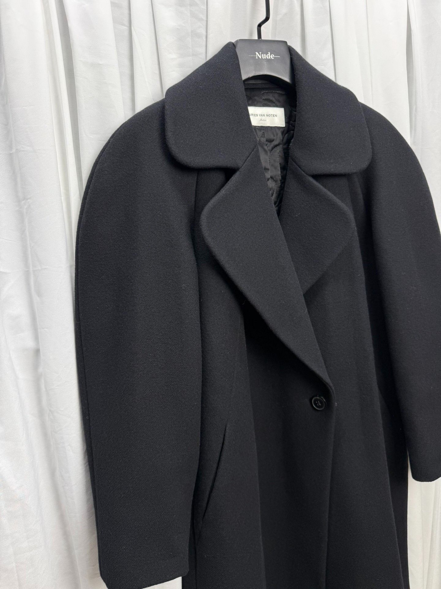Dries Van Noten Dries van Noten Round Shoulder Wool Coat Size US M / EU 48-50 / 2 - 2 Thumbnail