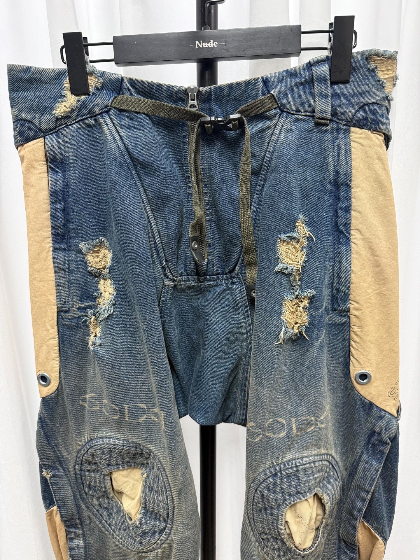 Hamcus hamcus S.O.D.A. Blue Heavy Wash Jeans Size US 36 / EU 52 - 2 Thumbnail