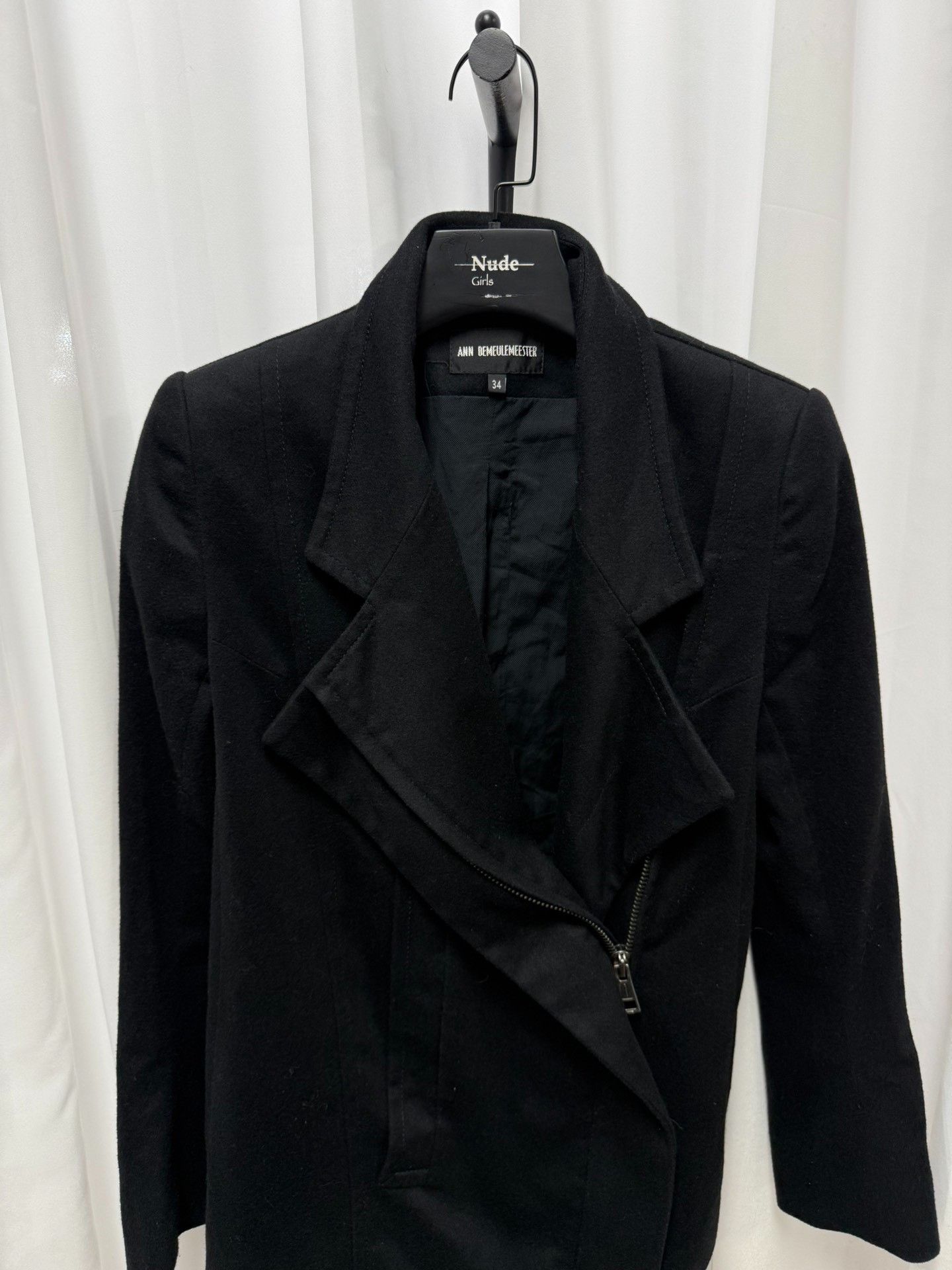 Ann Demeulemeester Ann Demeulemeester Cashmere Blend Runway Zip Jacket Size XXS / US 00 / IT 34 - 2 Thumbnail