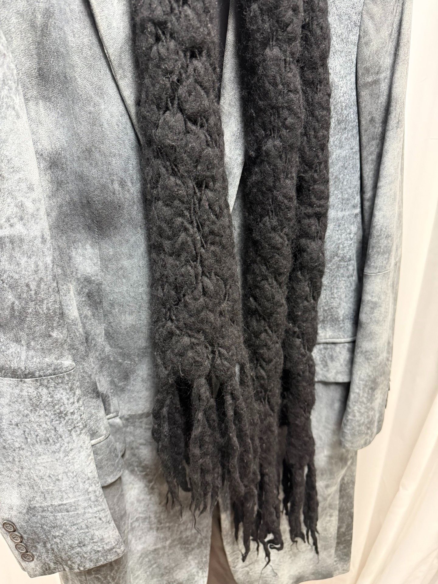 Yohji Yamamoto Yohji Yamamoto Wool Thick-Knit Scarf Size ONE SIZE - 2 Thumbnail