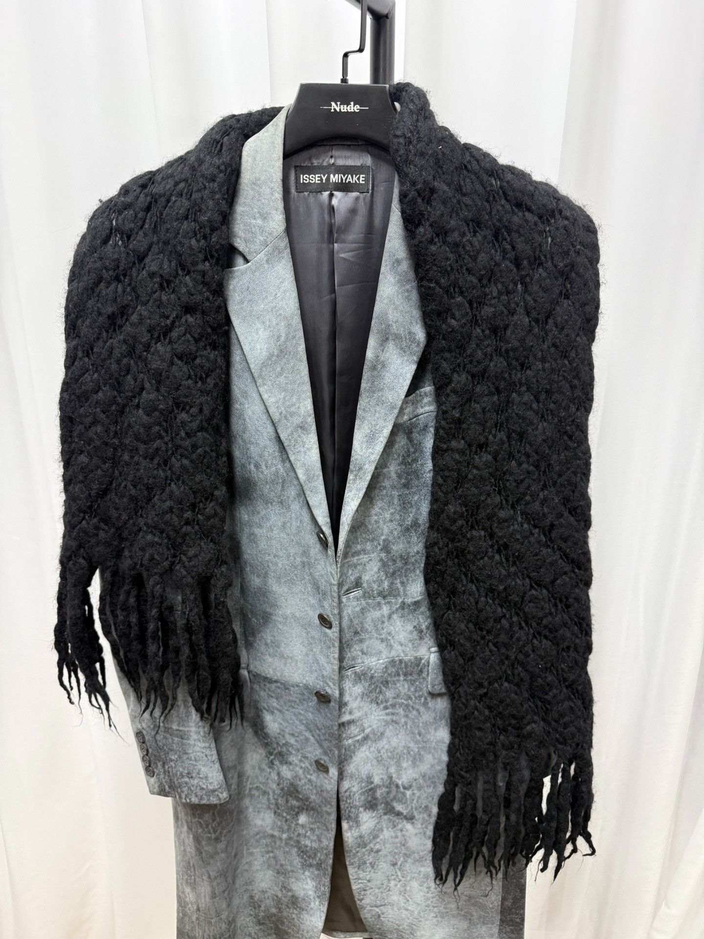 Yohji Yamamoto Yohji Yamamoto Wool Thick-Knit Scarf Size ONE SIZE - 6 Thumbnail