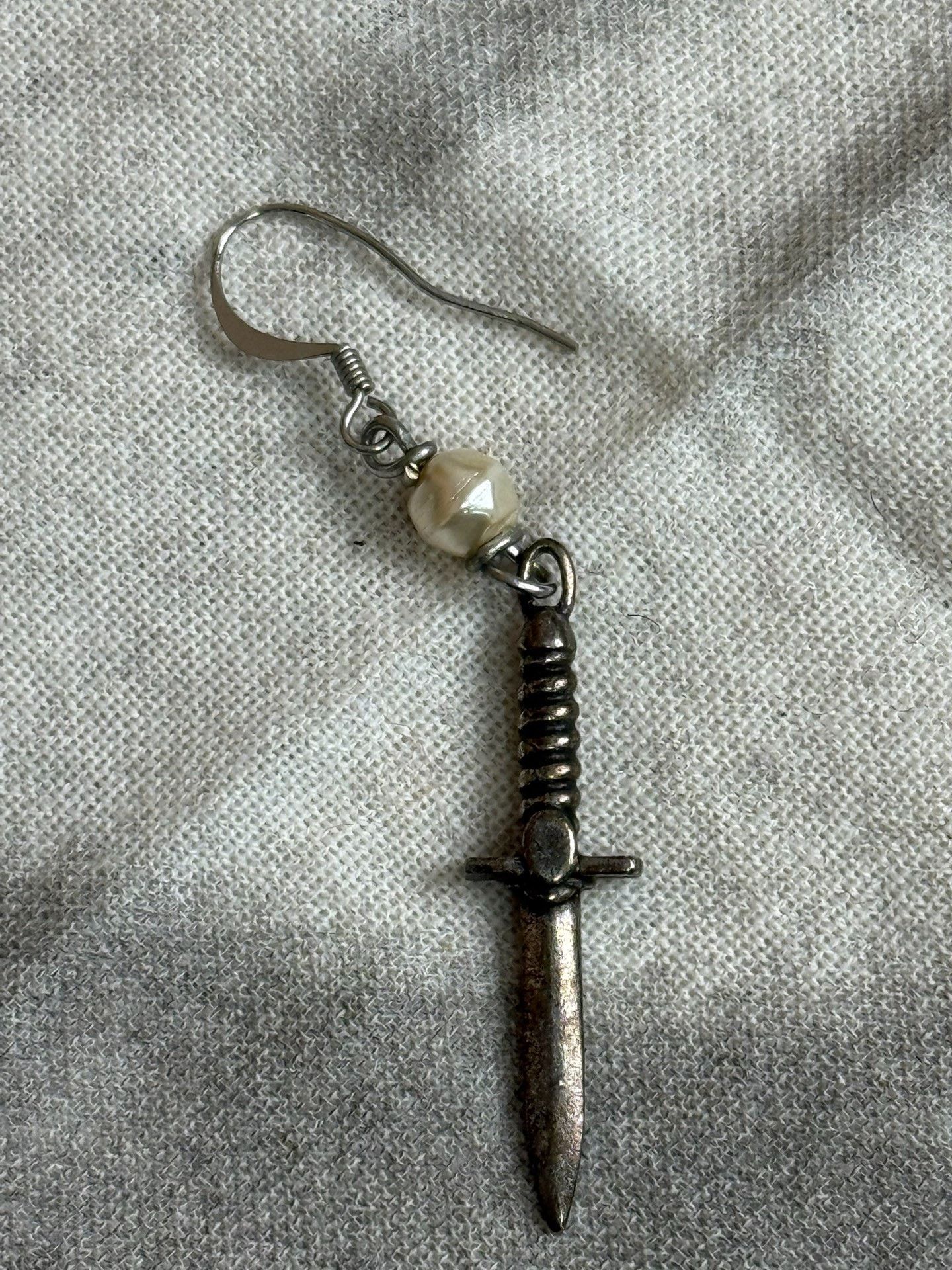 Dries Van Noten Dries van Noten Sword Pearl Earrings Size ONE SIZE - 3 Thumbnail