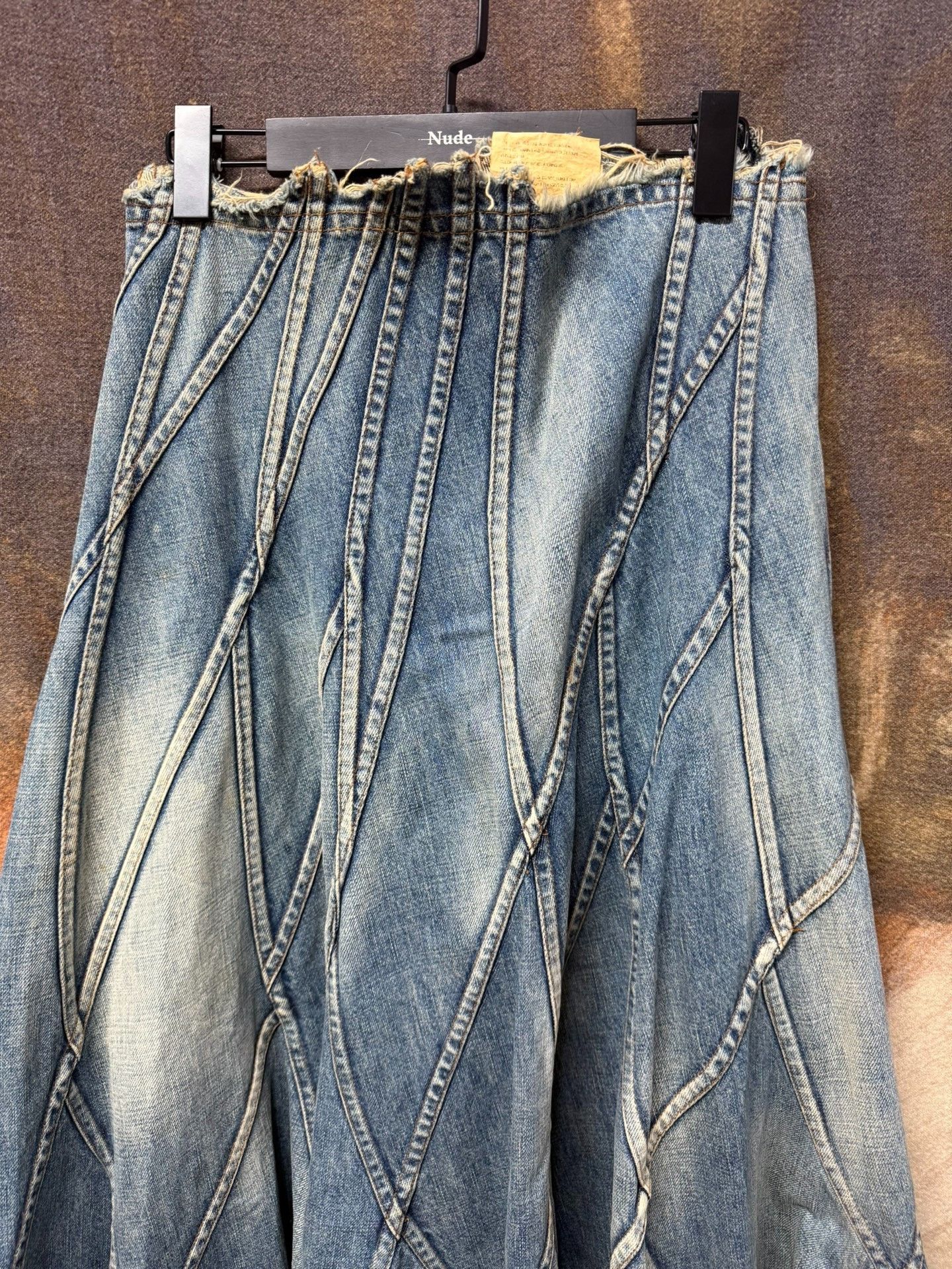 Junya Watanabe Junya Watanabe Washed Patchwork Maxi Skirt Size 30" / US 8 / IT 44 - 2 Thumbnail