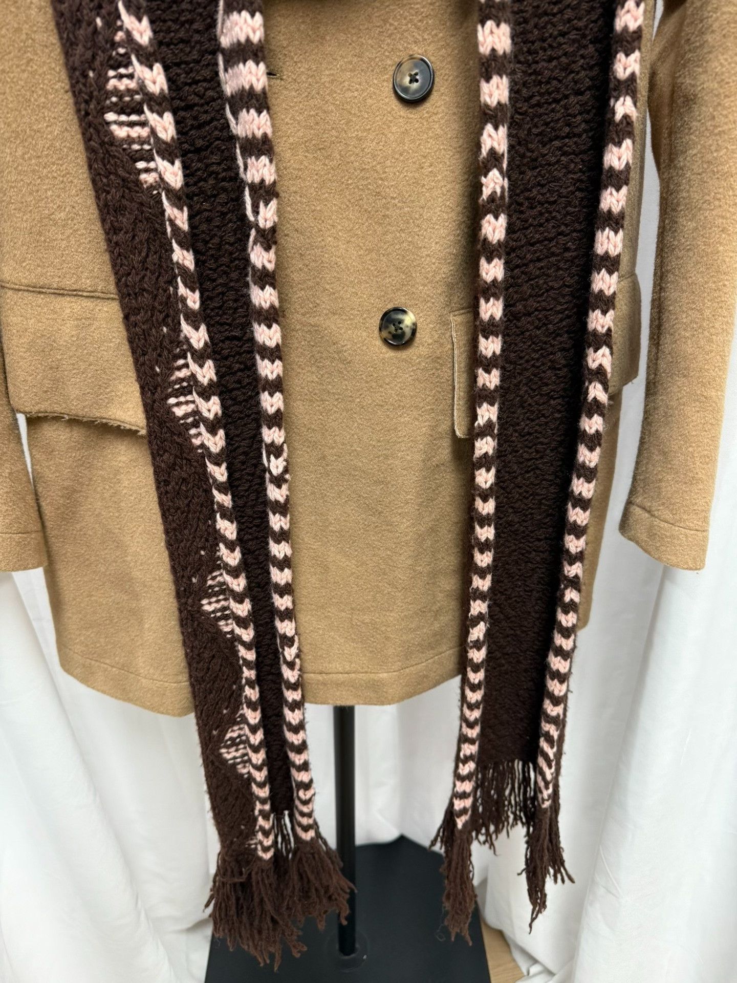 Dries Van Noten Dries van Noten Wool Fringe Patterned Scarf Size ONE SIZE - 3 Thumbnail