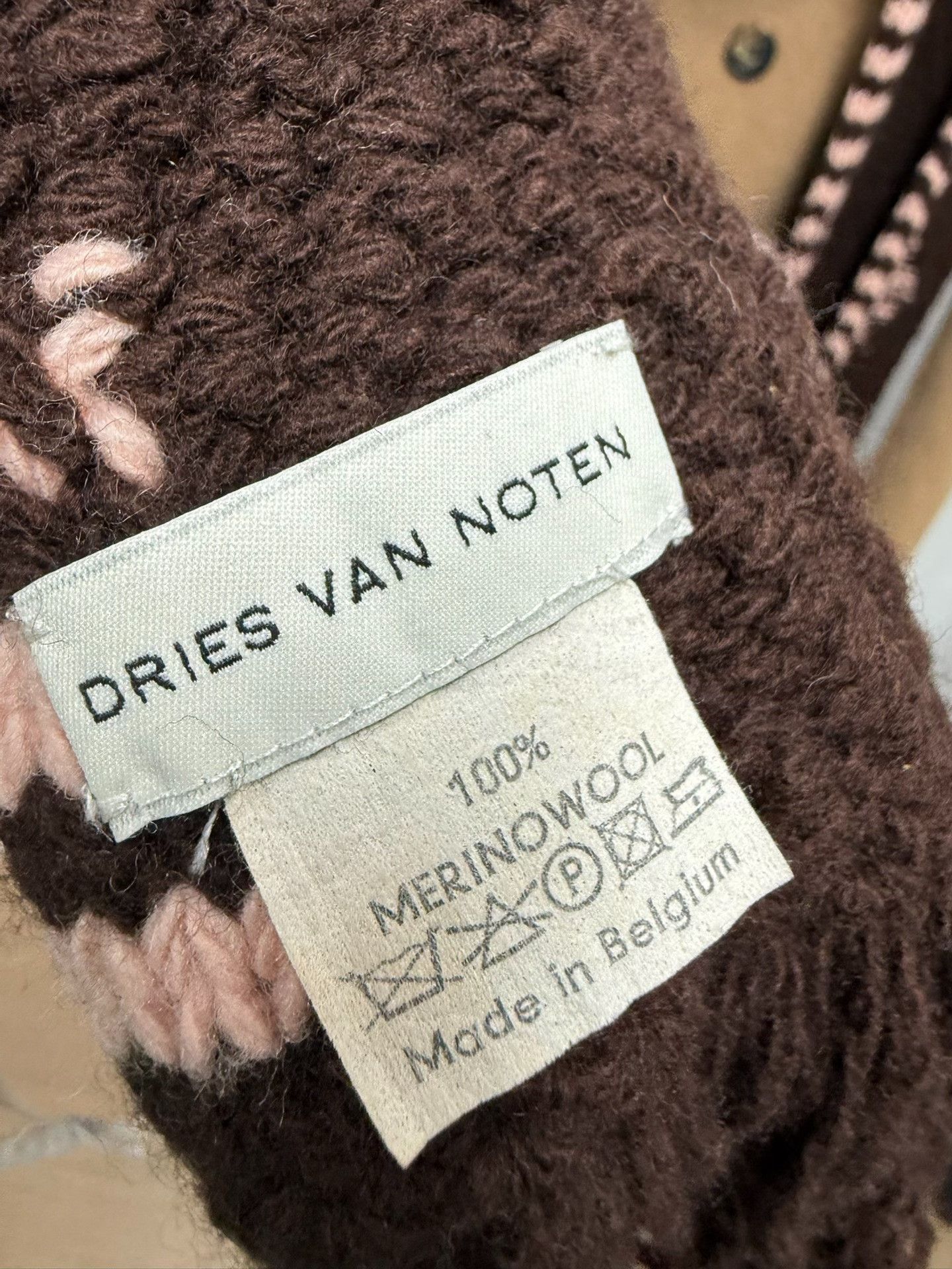 Dries Van Noten Dries van Noten Wool Fringe Patterned Scarf Size ONE SIZE - 4 Thumbnail