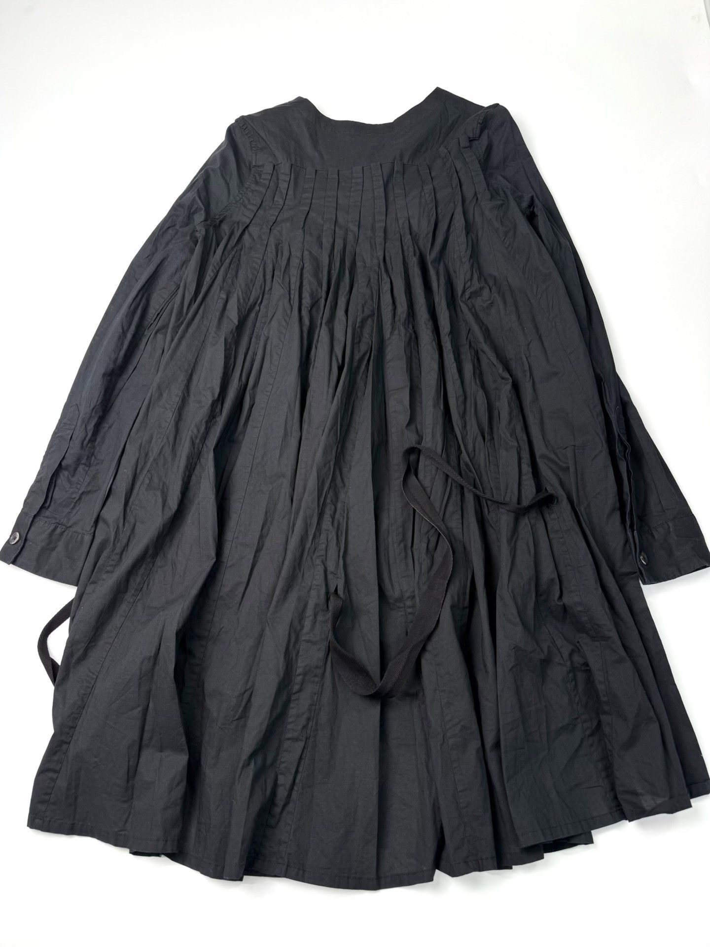 Ann Demeulemeester Ann Demeulemeester Black Pleated Shirt Dress Size XXS / US 00 / IT 34 - 5 Thumbnail