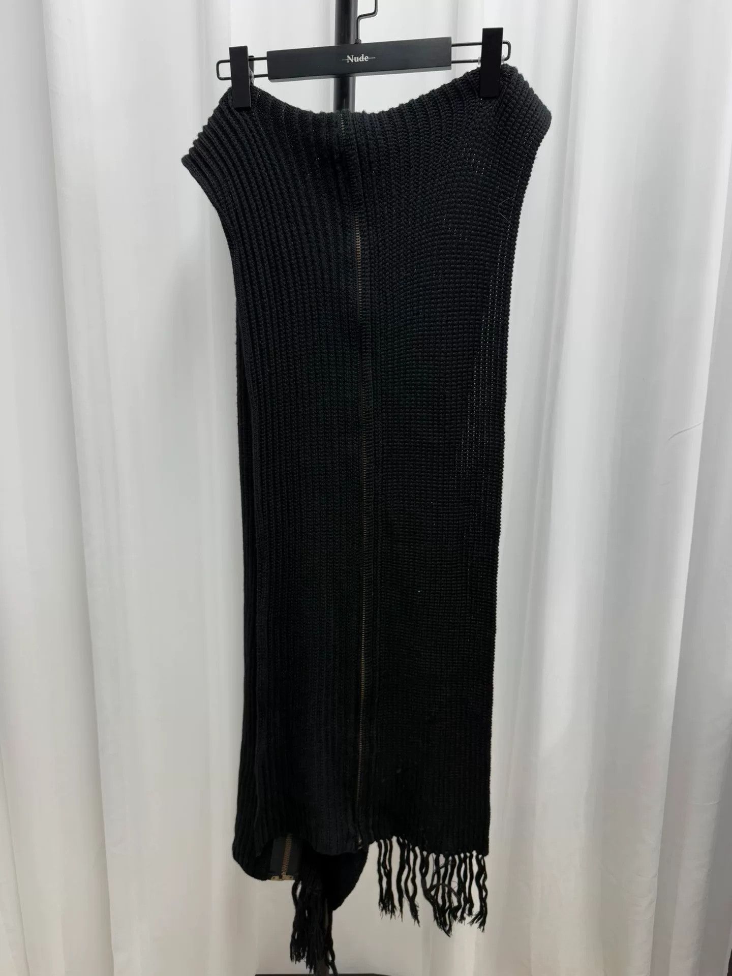 The Viridi-anne Viride Anne Oversized Zip Wool Scarf Size ONE SIZE - 2 Thumbnail