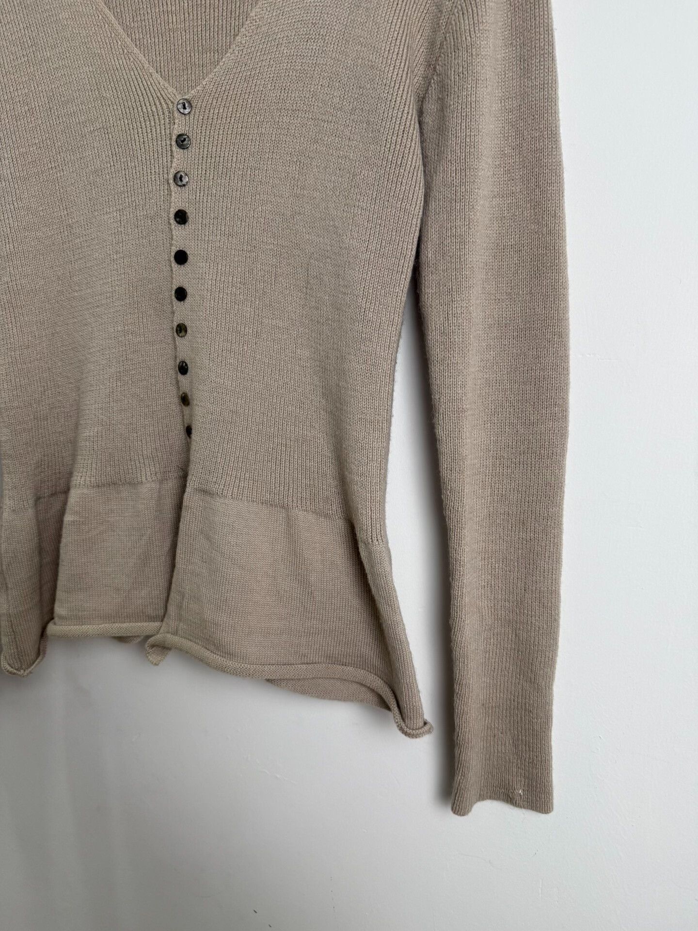 Yohji Yamamoto Yohji Yamamoto 90s Ruffled Waist-Knit Top Size M / US 6-8 / IT 42-44 - 2 Thumbnail