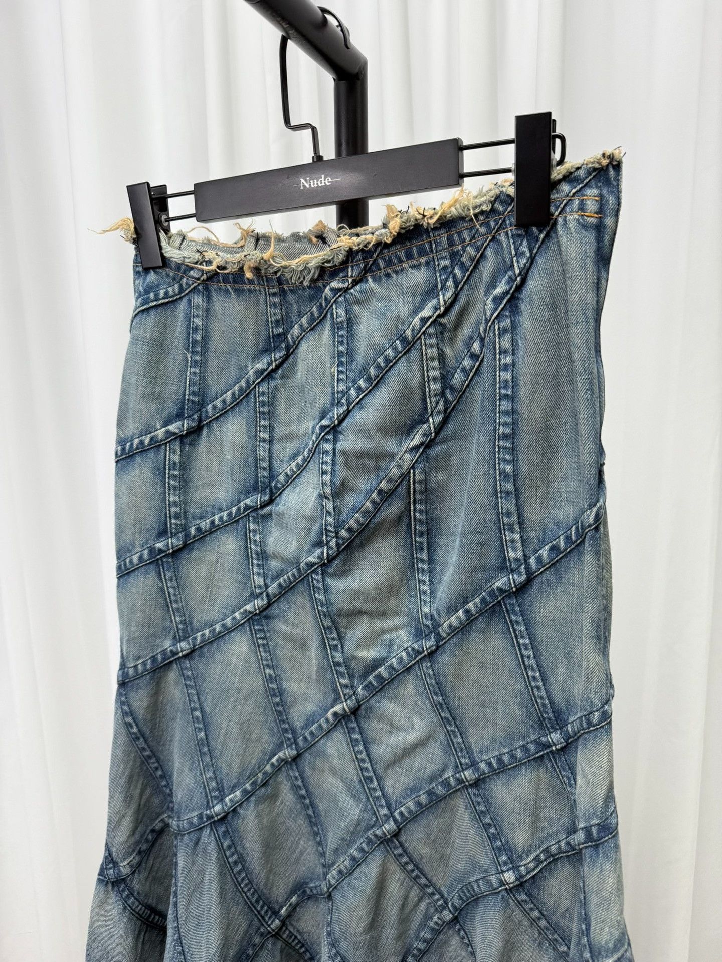 Junya Watanabe Junya Watanabe 2005SS Plaid Washed Mermaid Skirt Size 38" / US 16 / IT 52 - 2 Thumbnail