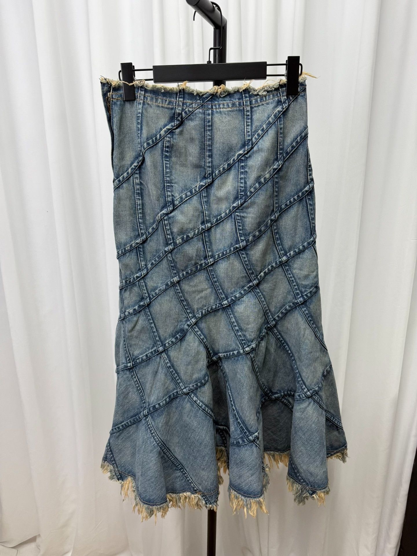 Junya Watanabe Junya Watanabe 2005SS Plaid Washed Mermaid Skirt Size 38" / US 16 / IT 52 - 4 Thumbnail