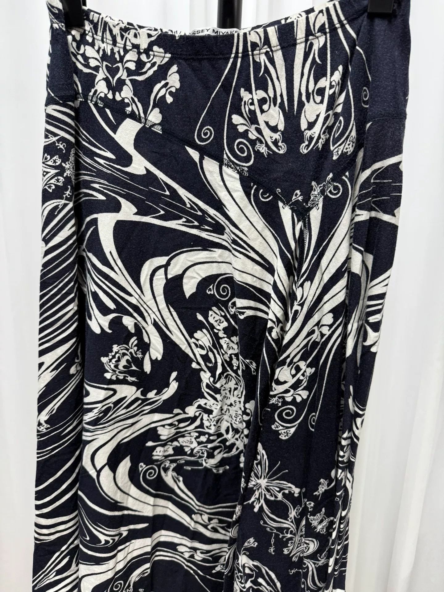 Issey Miyake Issey Miyake 04SS Patterned Cotton Asymmetric Dress Size 25" / US 0 / IT 36 - 2 Thumbnail