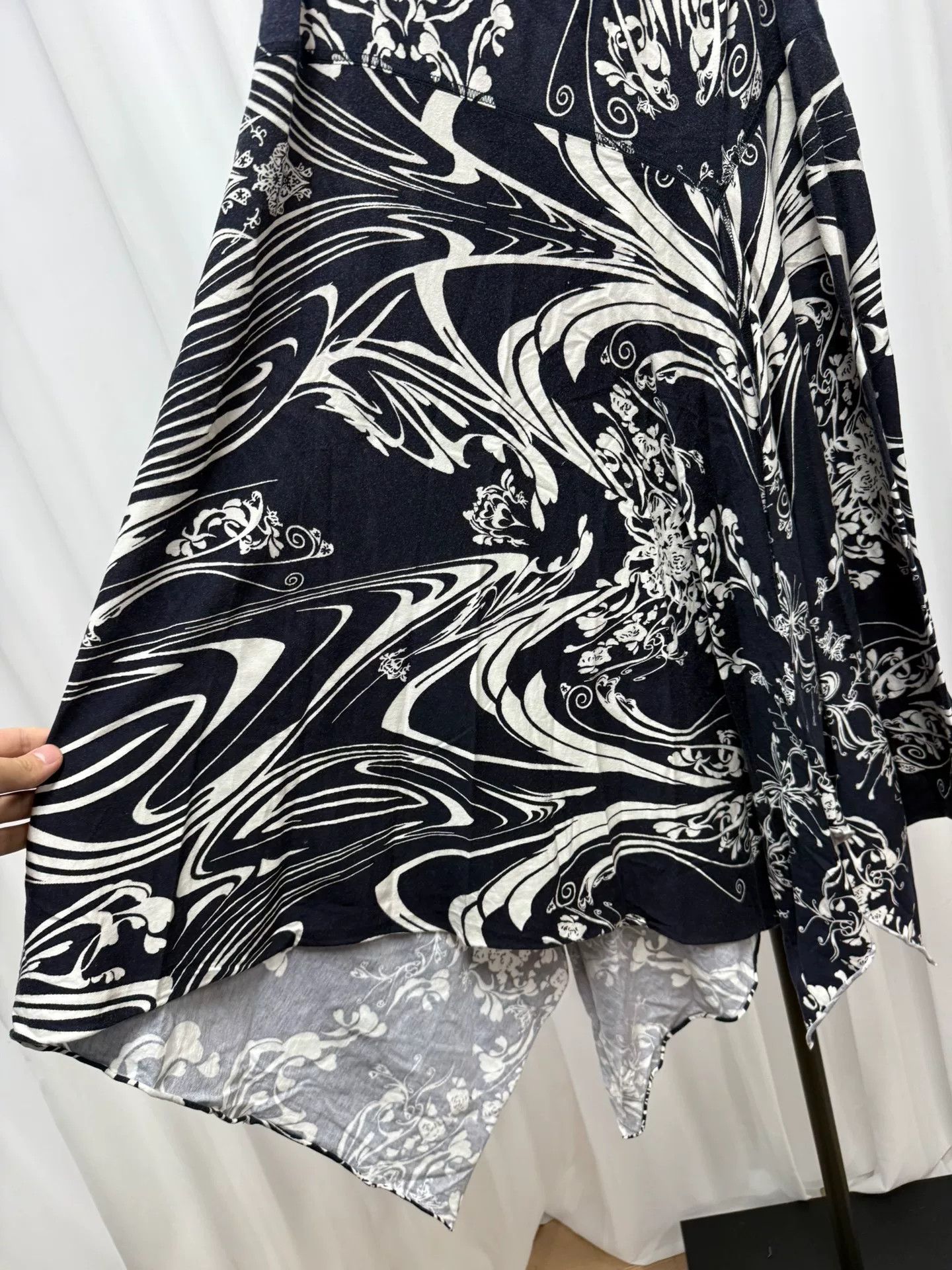 Issey Miyake Issey Miyake 04SS Patterned Cotton Asymmetric Dress Size 25" / US 0 / IT 36 - 4 Thumbnail