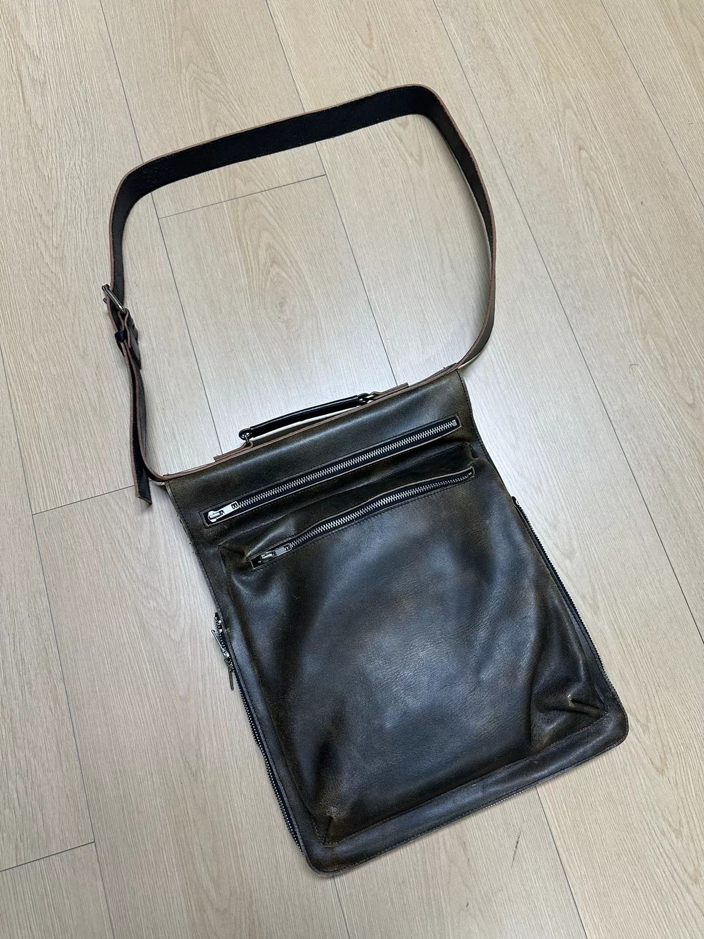 Yohji Yamamoto Yohji Yamamoto Pour Homme Double-Layer Briefcase Crossbody Size ONE SIZE - 2 Thumbnail