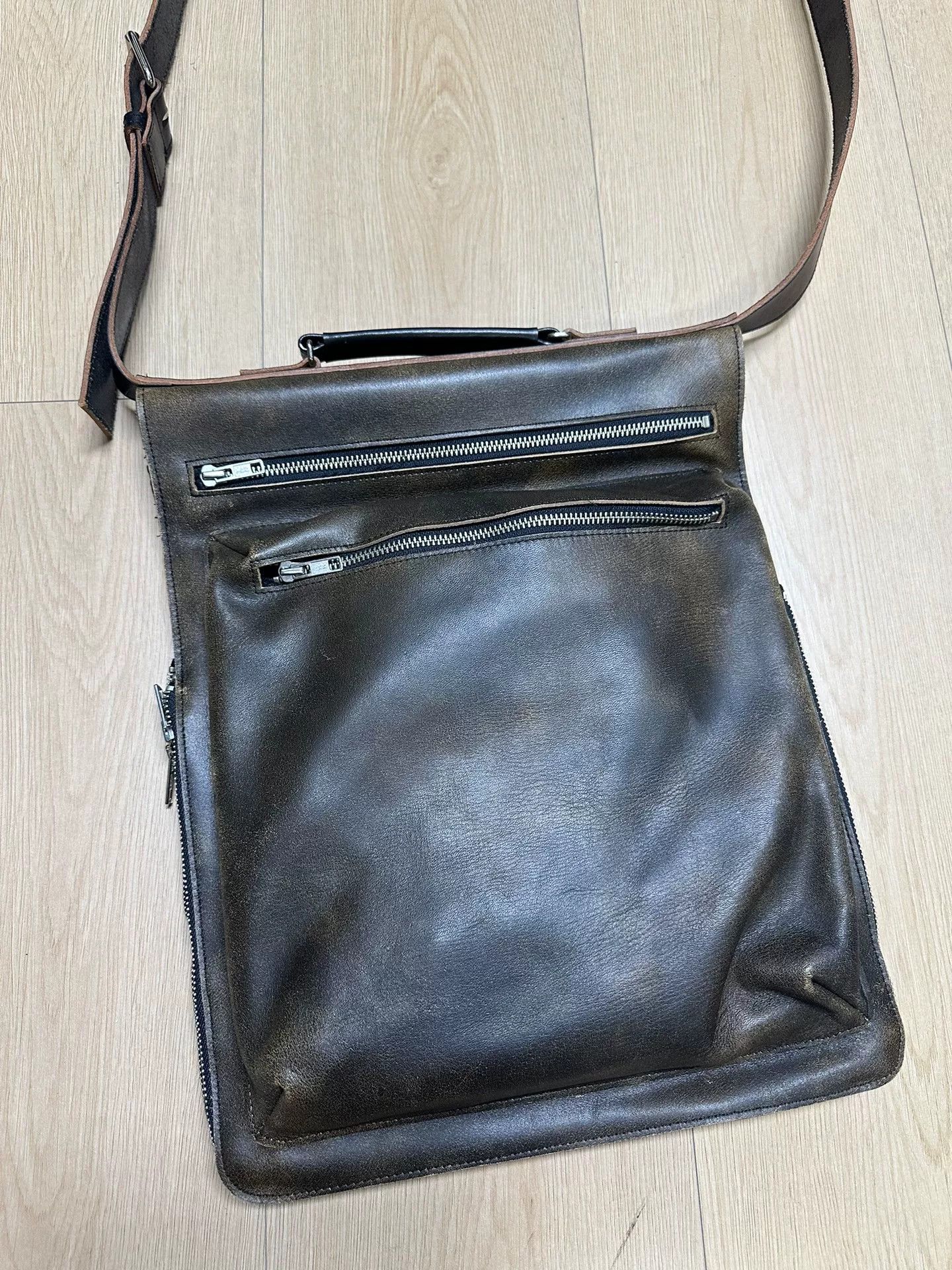 Yohji Yamamoto Yohji Yamamoto Pour Homme Double-Layer Briefcase Crossbody Size ONE SIZE - 3 Thumbnail