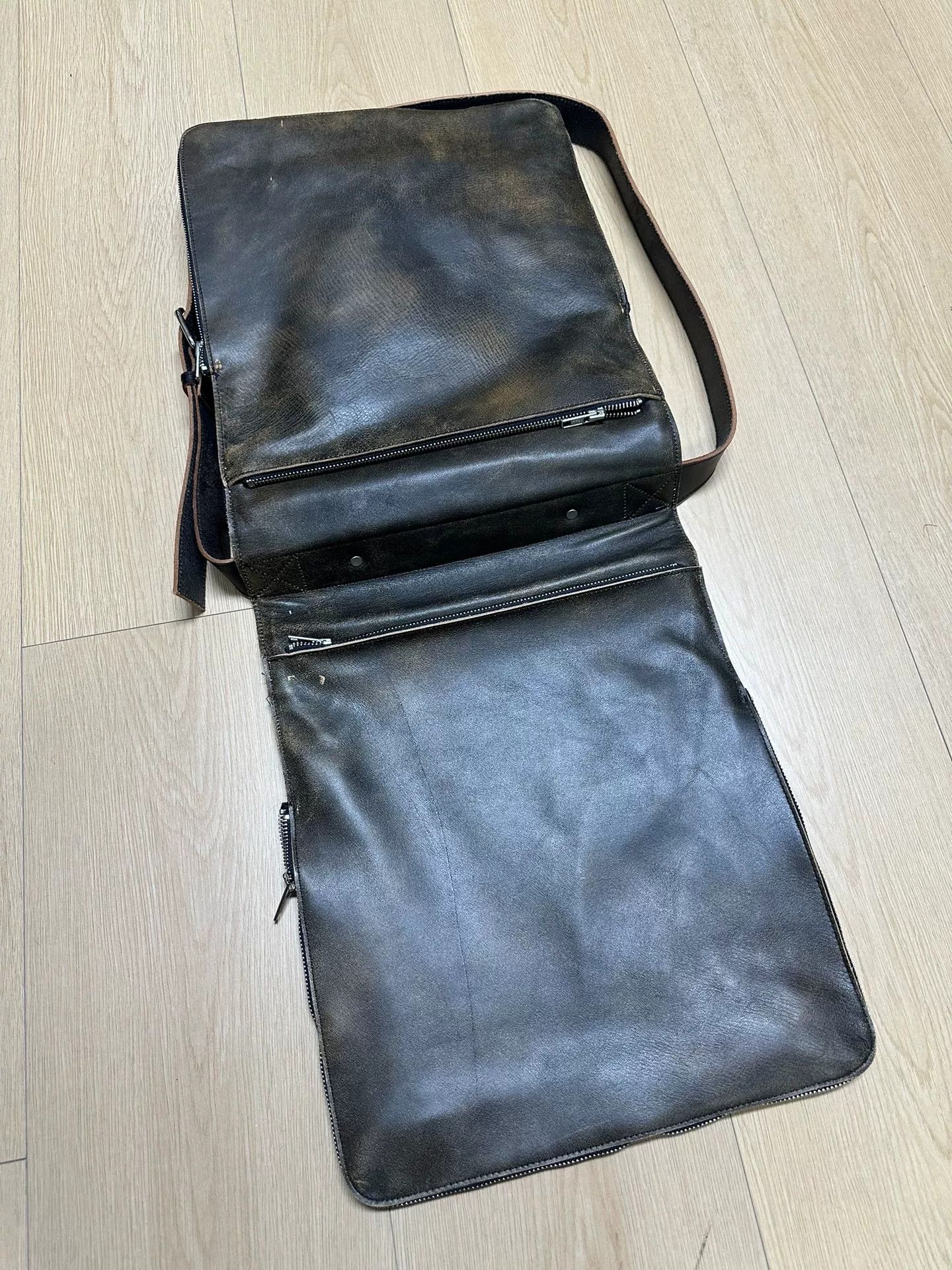 Yohji Yamamoto Yohji Yamamoto Pour Homme Double-Layer Briefcase Crossbody Size ONE SIZE - 4 Thumbnail