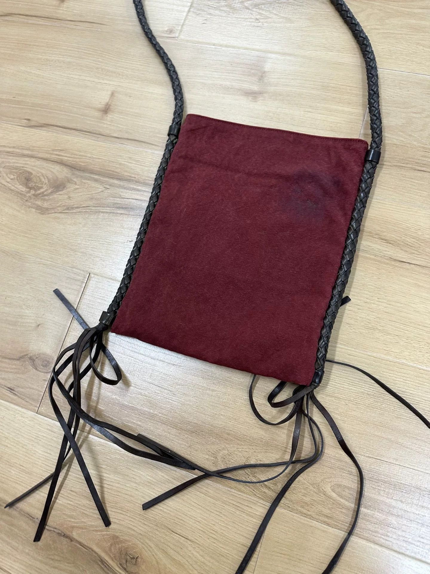 Dries Van Noten Dries van Noten Leather Woven Canvas Bag Size ONE SIZE - 2 Thumbnail