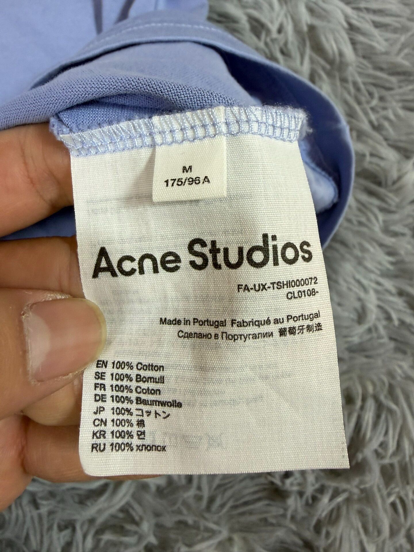 Acne Studios Acne Studios Blue T-Shirt M Women Size M / US 6-8 / IT 42-44 - 4 Thumbnail