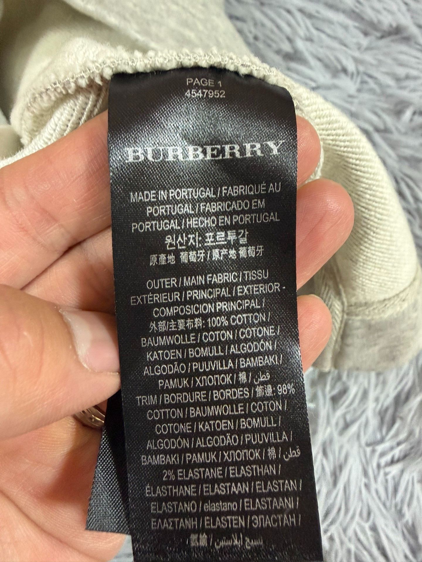 Burberry Burberry Cotton Printed Gray Hoodie l Men Size US L / EU 52-54 / 3 - 5 Thumbnail