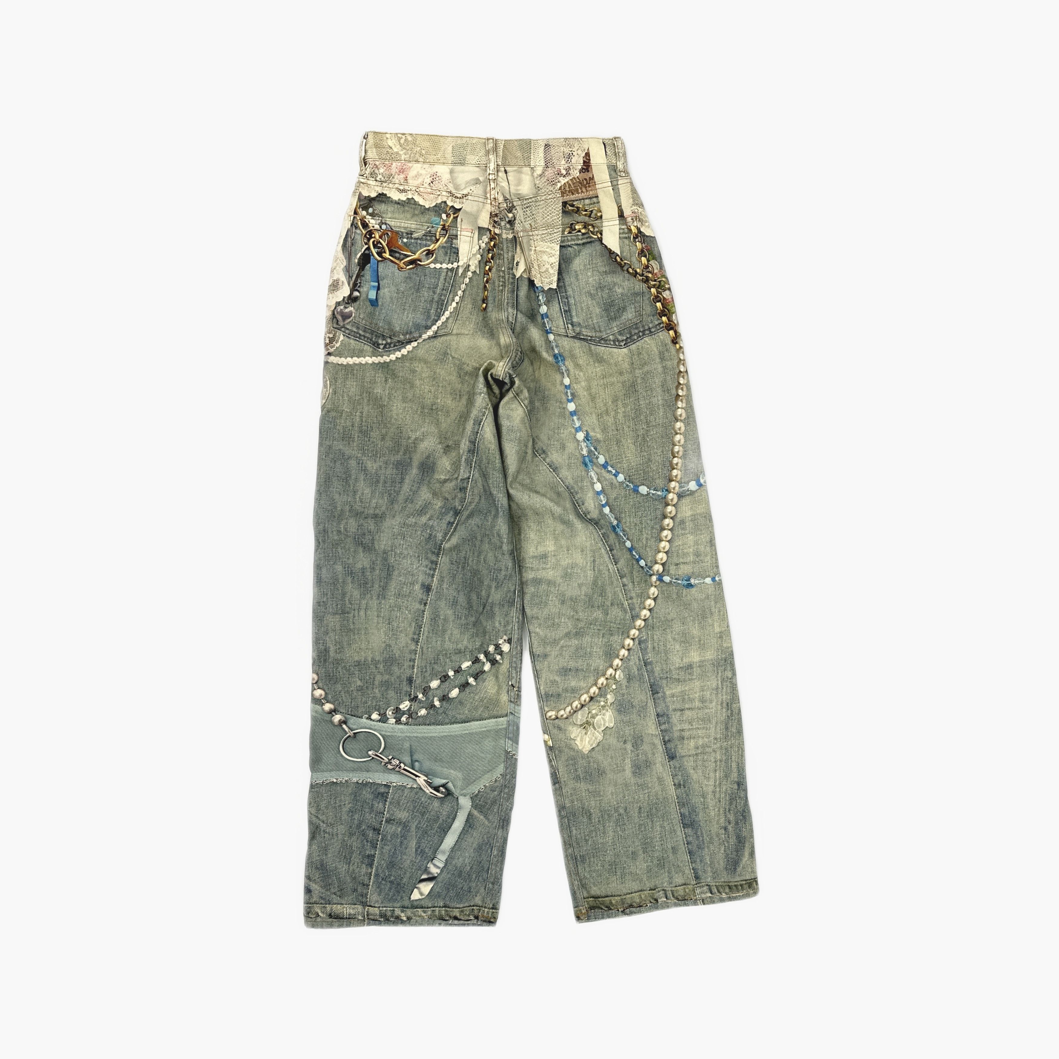 Acne Studios Acne Studios 3D Pearl Print 1981 Jeans XXS Size US 40 / EU 56 - 3 Thumbnail