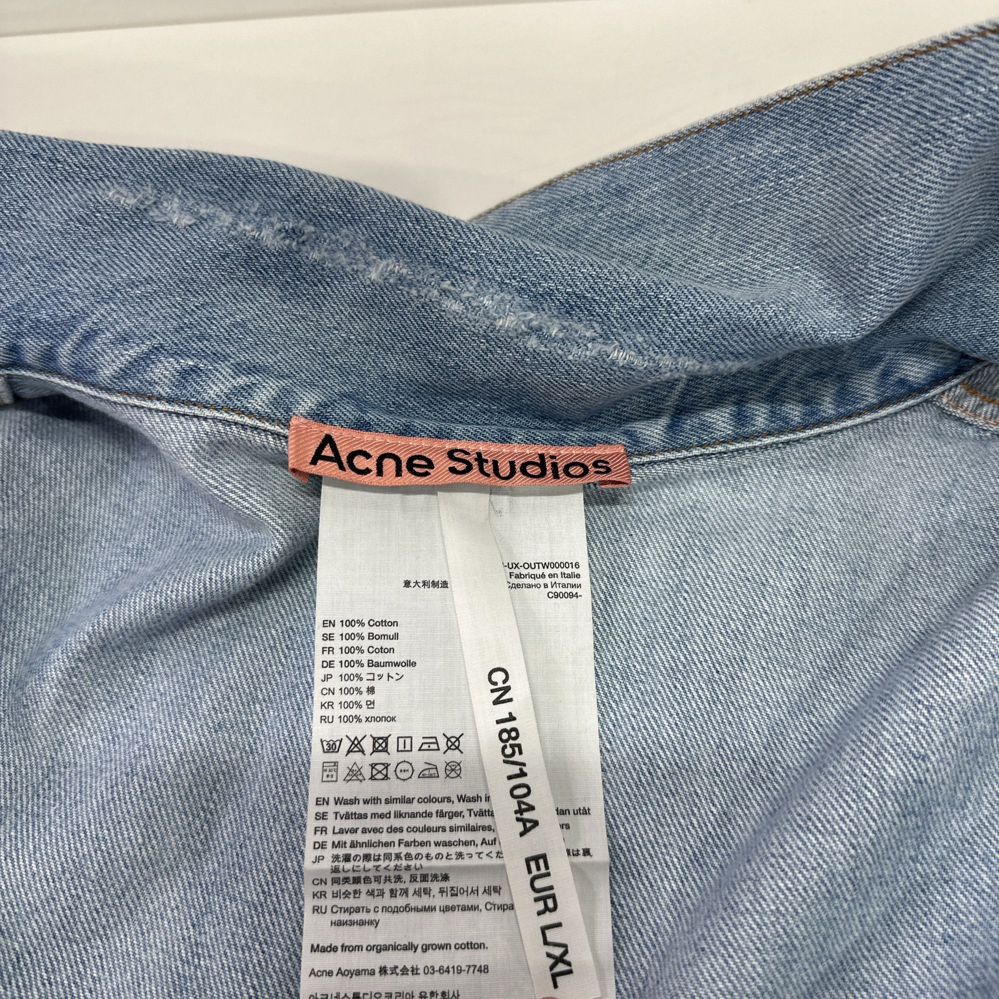 Acne Studios Acne Studios SS22 Washed Blue Denim Jacket XL Size US XL / EU 56 / 4 - 4 Thumbnail