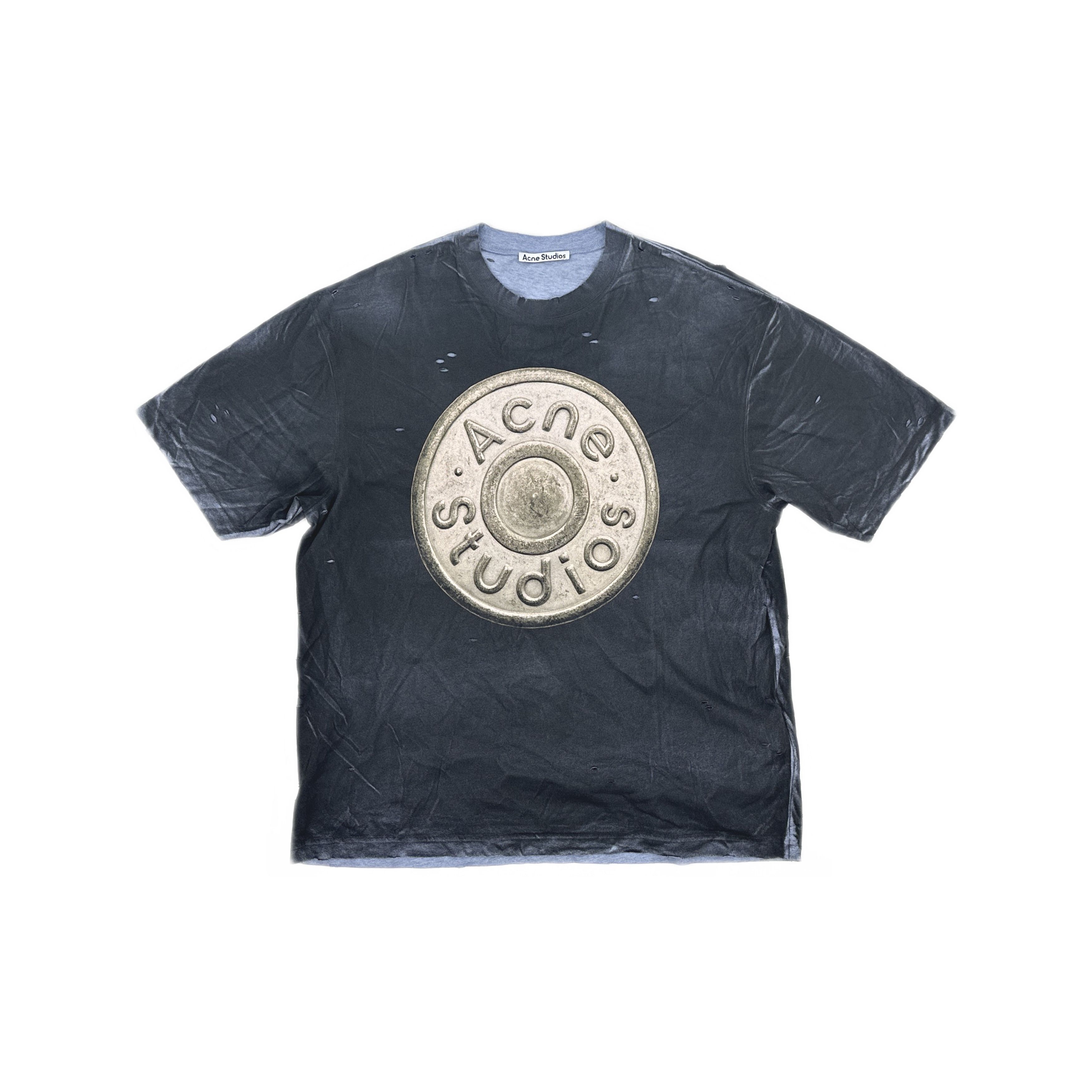 Acne Studios Acne Studios Logo Button Distressed T-Shirt L Size US L / EU 52-54 / 3 - 2 Thumbnail