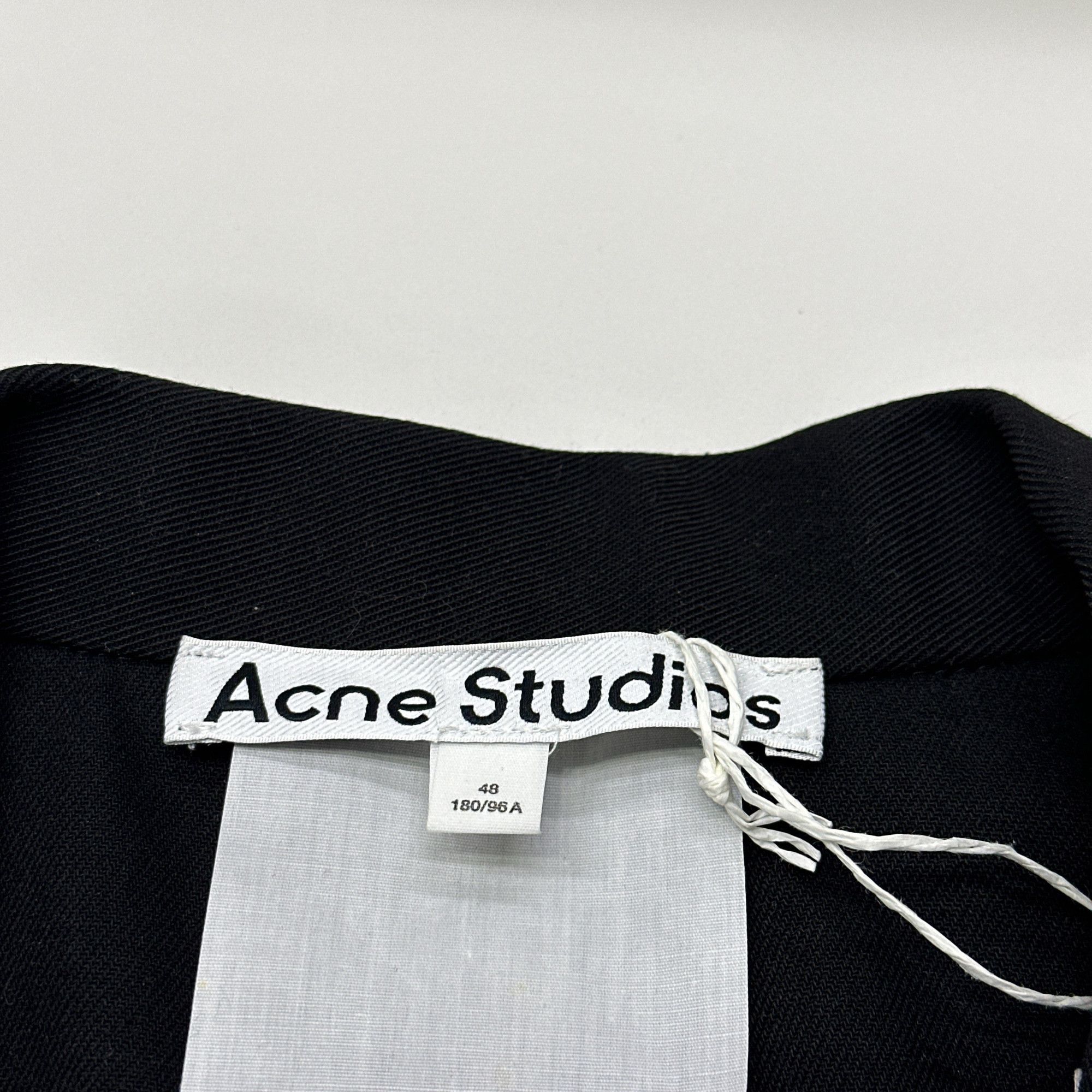Acne Studios Acne Studios Black Twill Collared Jacket 48 Size US M / EU 48-50 / 2 - 4 Thumbnail