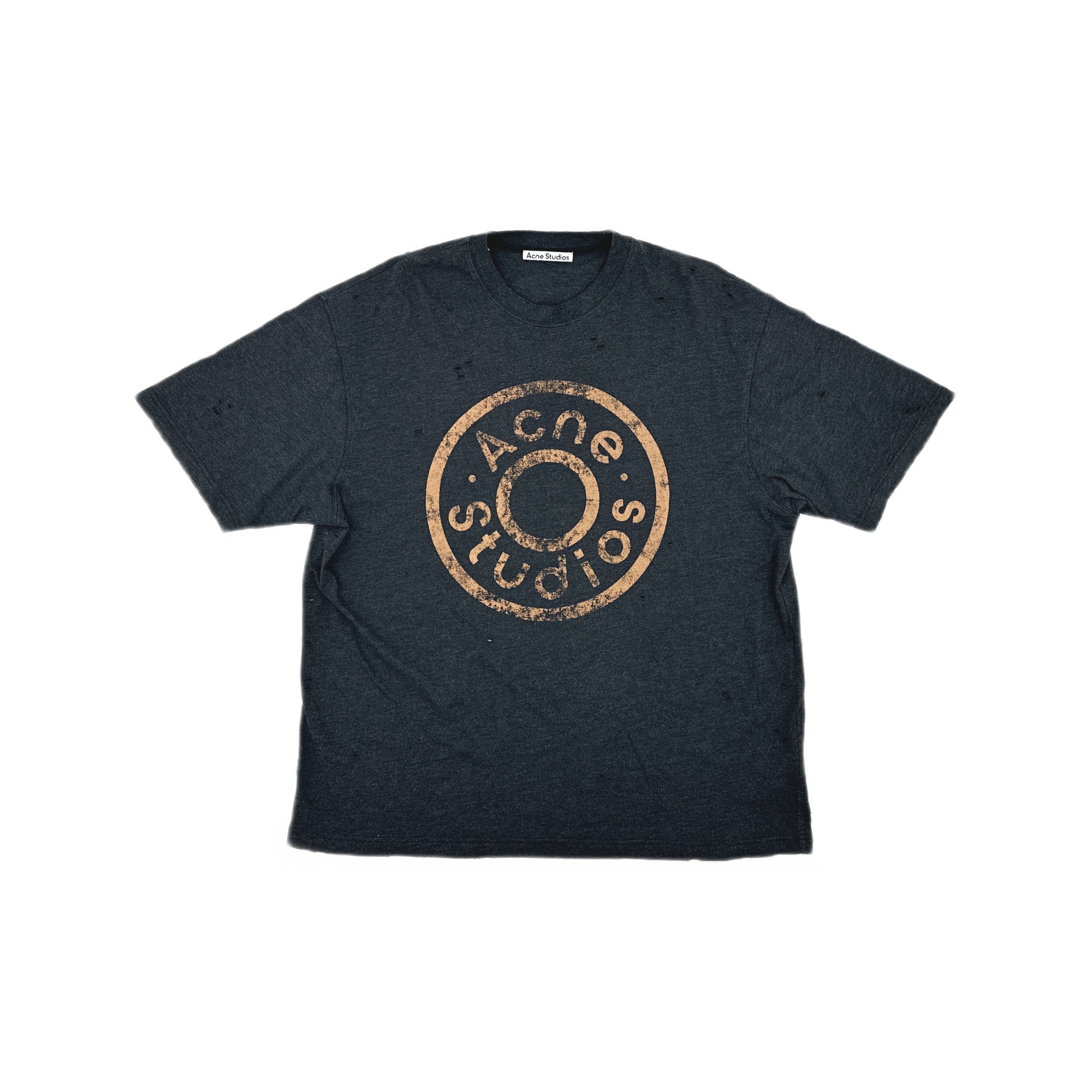 Acne Studios Acne Studios Distressed Circle Logo T-Shirt XXL Size US XXL / EU 58 / 5 - 2 Thumbnail