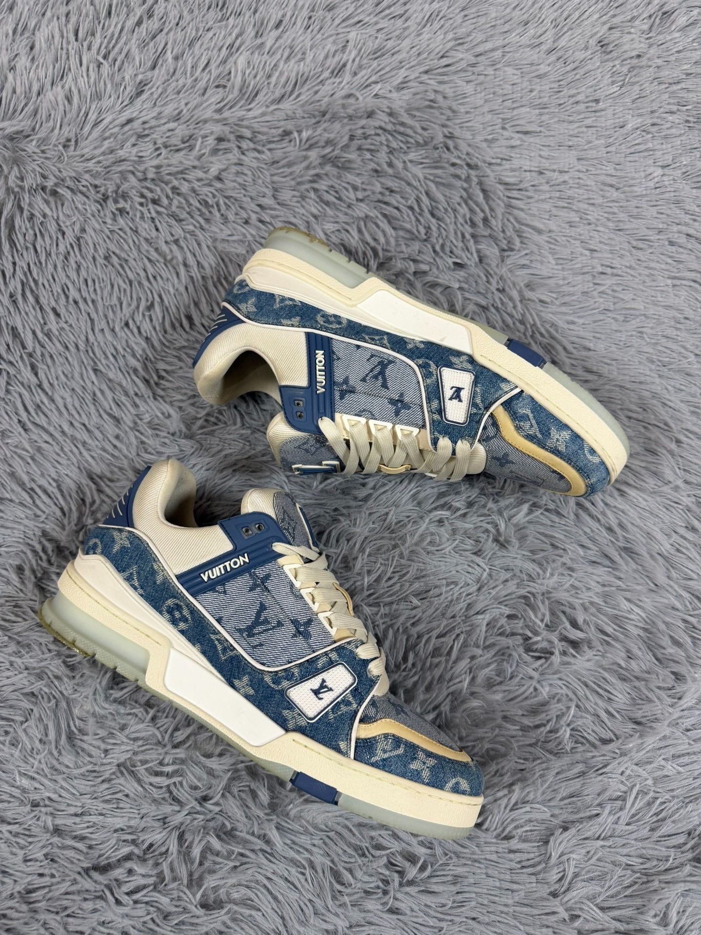Louis Vuitton Louis Vuitton Training Denim Blue Lowtop Sneakers 9.5 Men Size US 9.5 / EU 42-43 - 3 Thumbnail