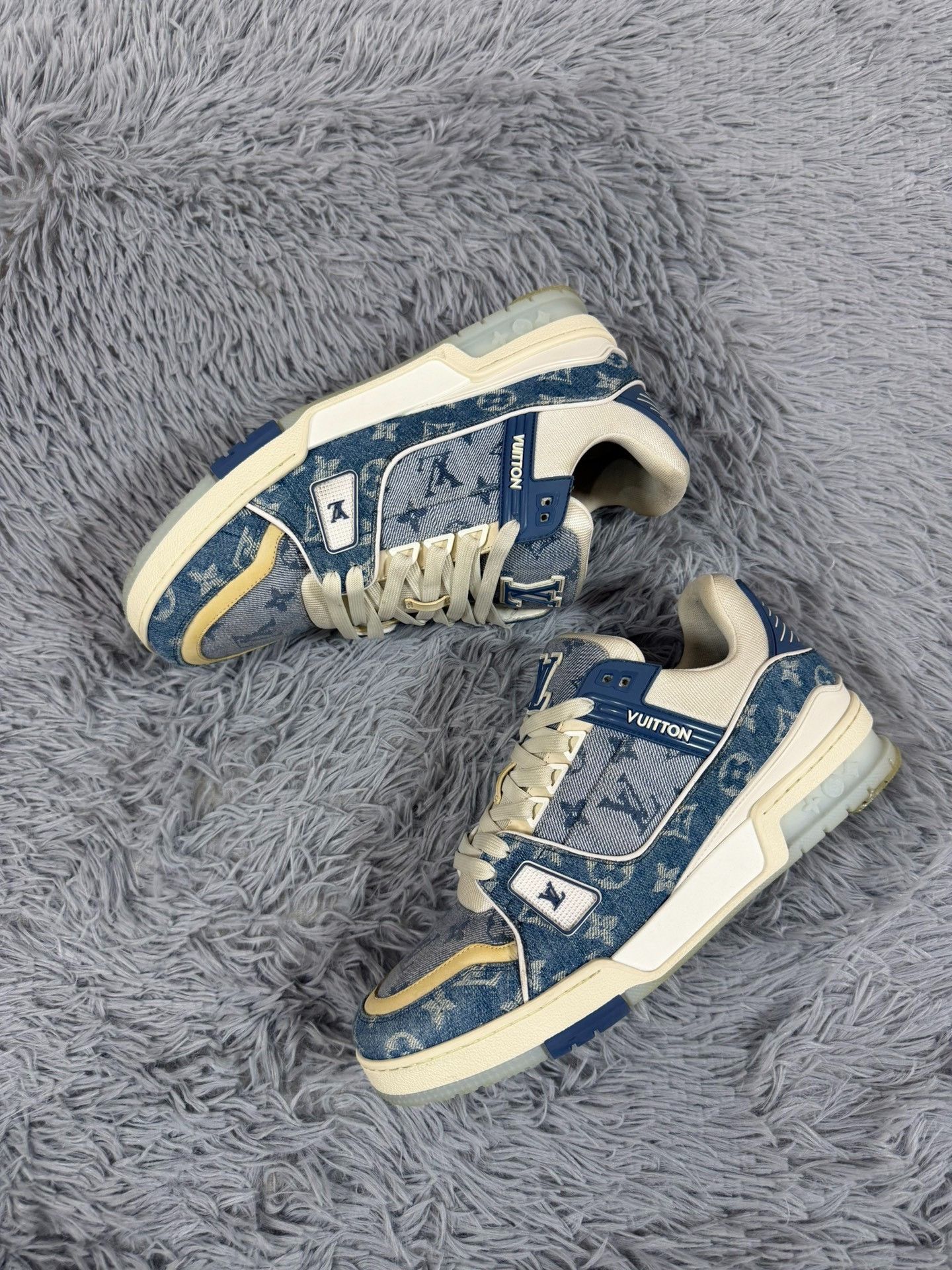 Louis Vuitton Louis Vuitton Training Denim Blue Lowtop Sneakers 9.5 Men Size US 9.5 / EU 42-43 - 2 Thumbnail