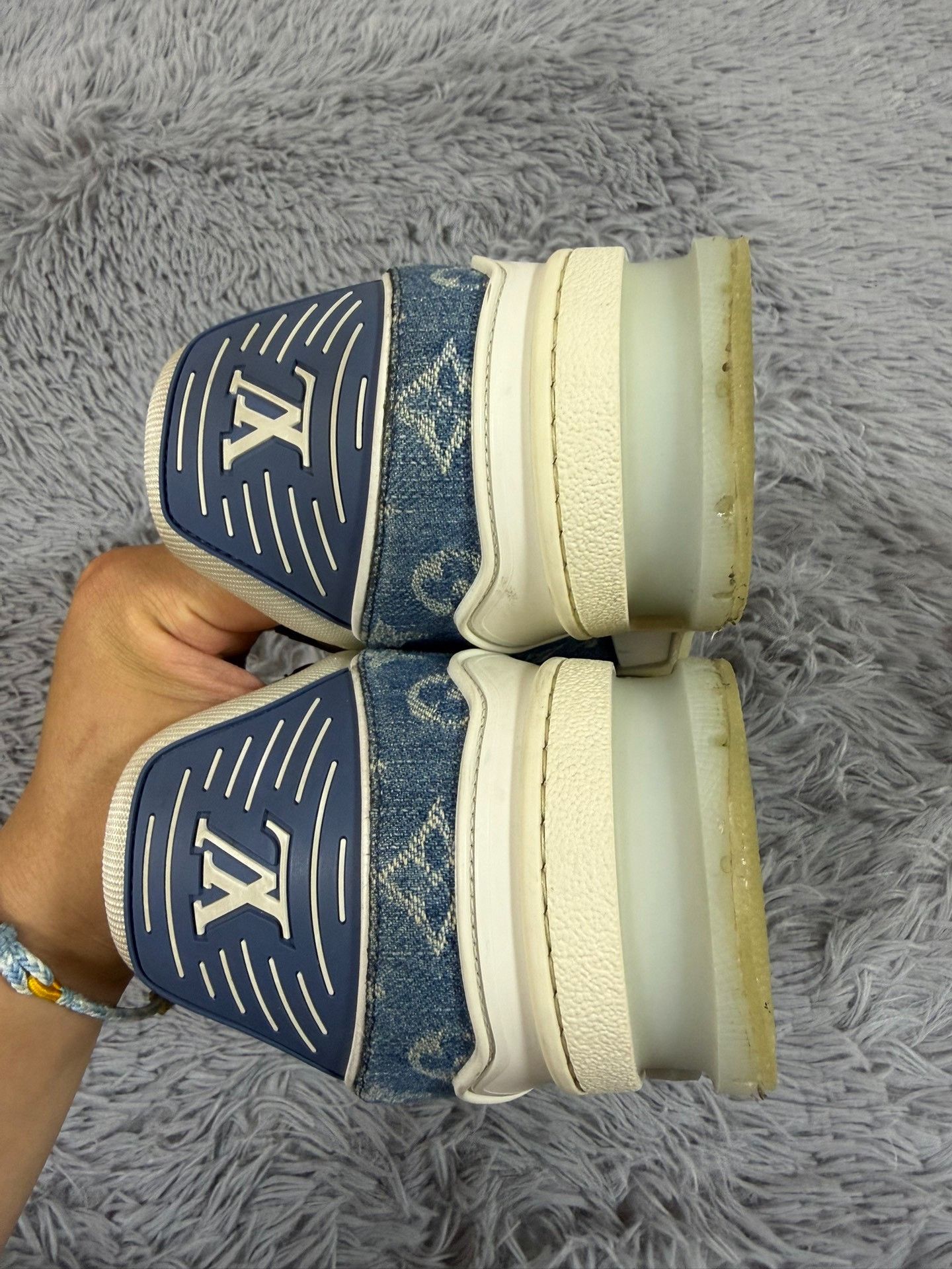 Louis Vuitton Louis Vuitton Training Denim Blue Lowtop Sneakers 9.5 Men Size US 9.5 / EU 42-43 - 4 Thumbnail