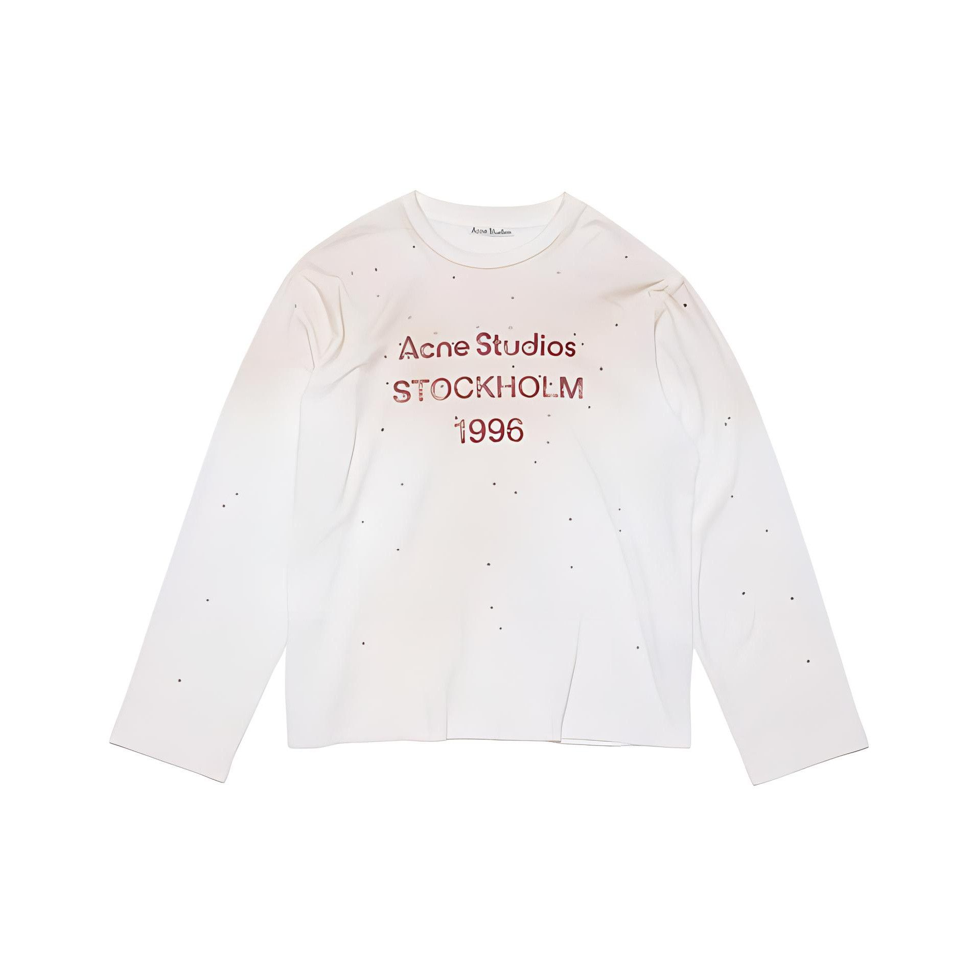 Acne Studios Acne Studios 1996 Graphic Distressed Long Sleeve T-Shirt XXS Size US XXS / EU 40 - 2 Thumbnail