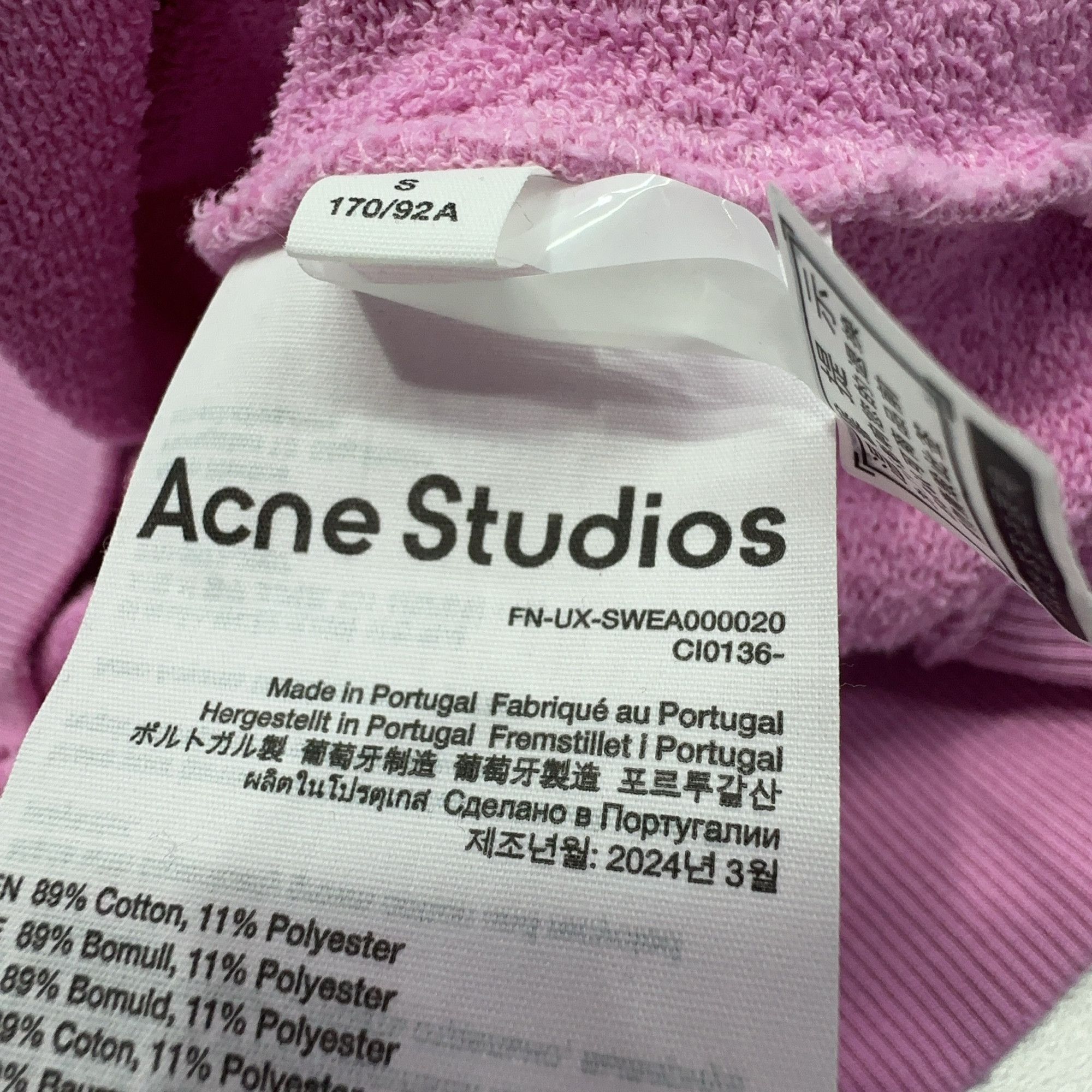 Acne Studios Acne Studios 1996 Logo Hoodie Pink Size S Size US S / EU 44-46 / 1 - 5 Thumbnail