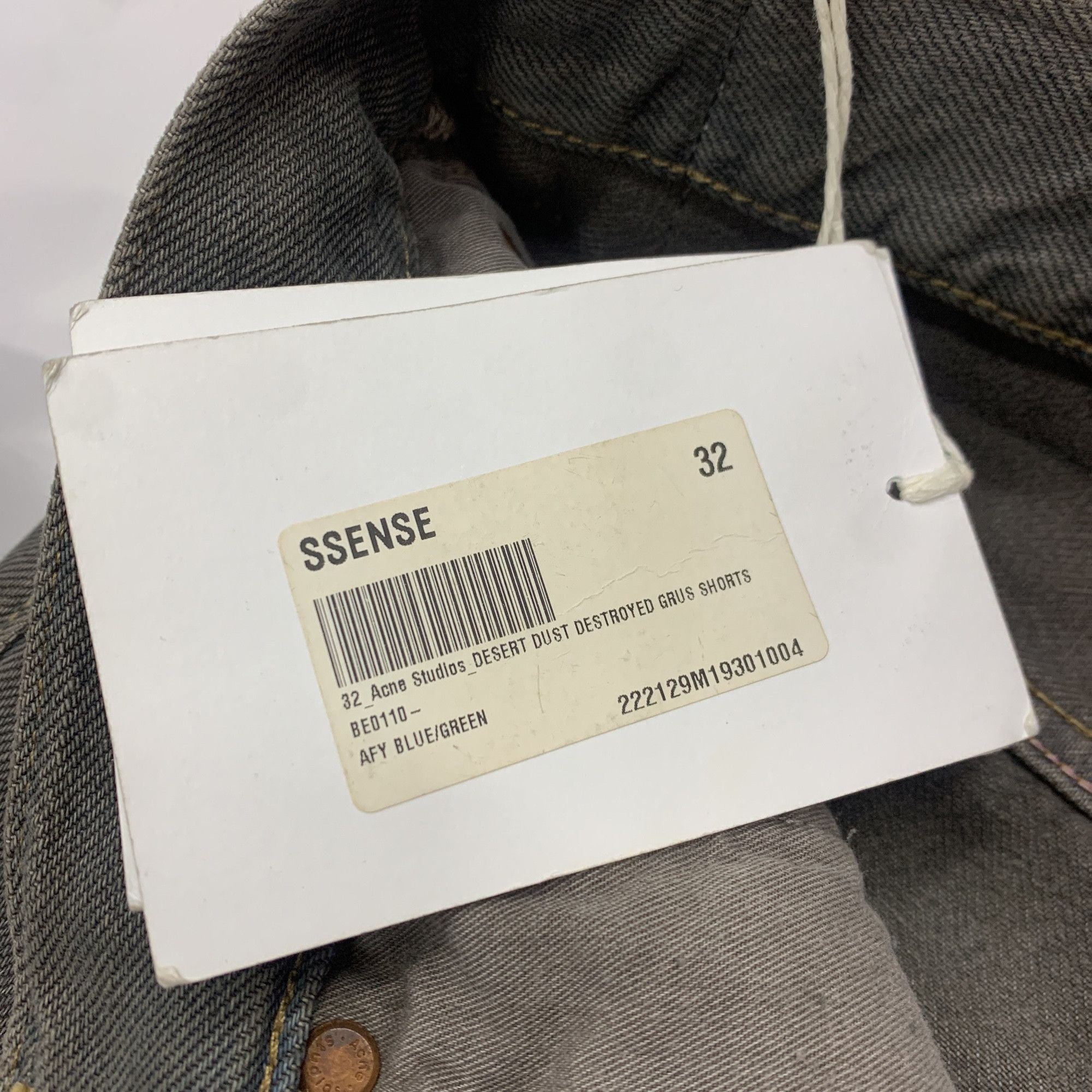 Acne Studios Acne Studios SS22 Distressed Grus Shorts 32 Size US 32 / EU 48 - 3 Thumbnail