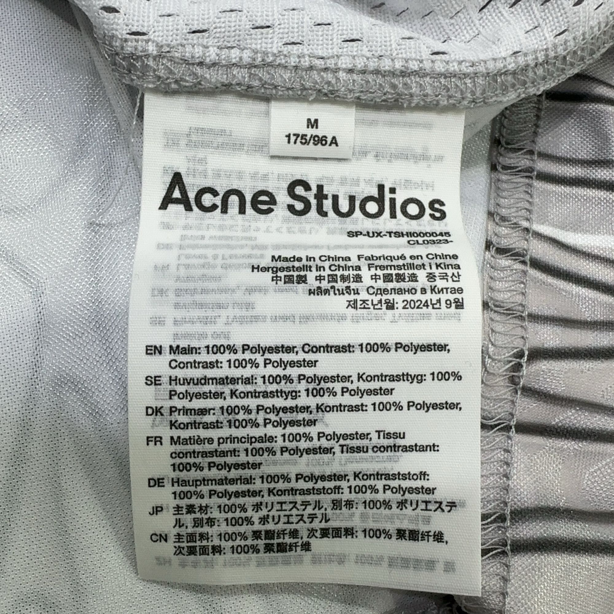 Acne Studios Acne Studios x Kappa Logo Mesh Jersey T-Shirt Size M Size US M / EU 48-50 / 2 - 6 Thumbnail