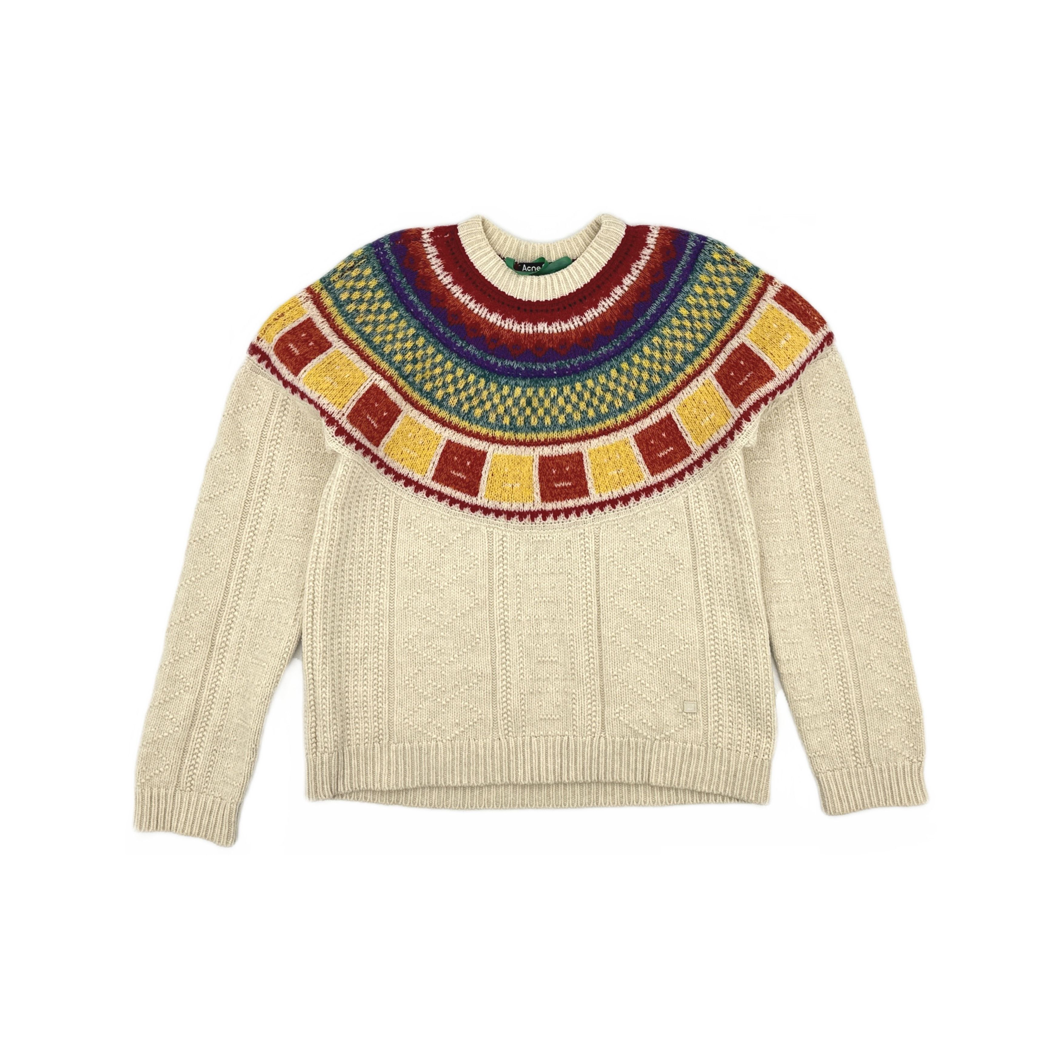 Acne Studios Acne Studios Geometric Fair Isle Wool Sweater Size L Size US L / EU 52-54 / 3 - 2 Thumbnail