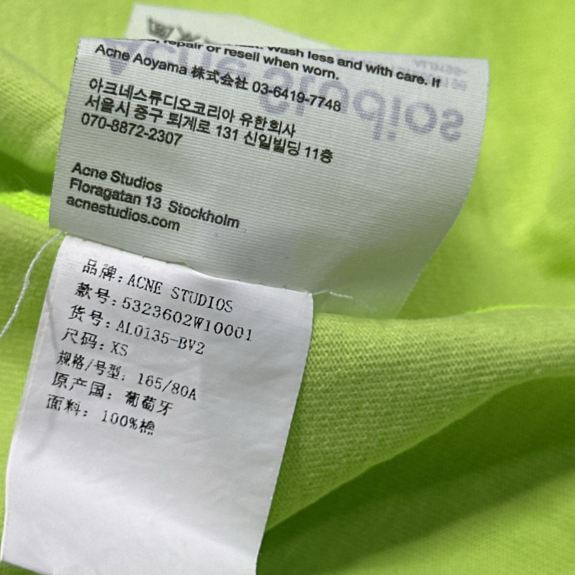 Acne Studios Acne Studios Neon Logo Print T-Shirt XS Size XS / US 0-2 / IT 36-38 - 6 Thumbnail