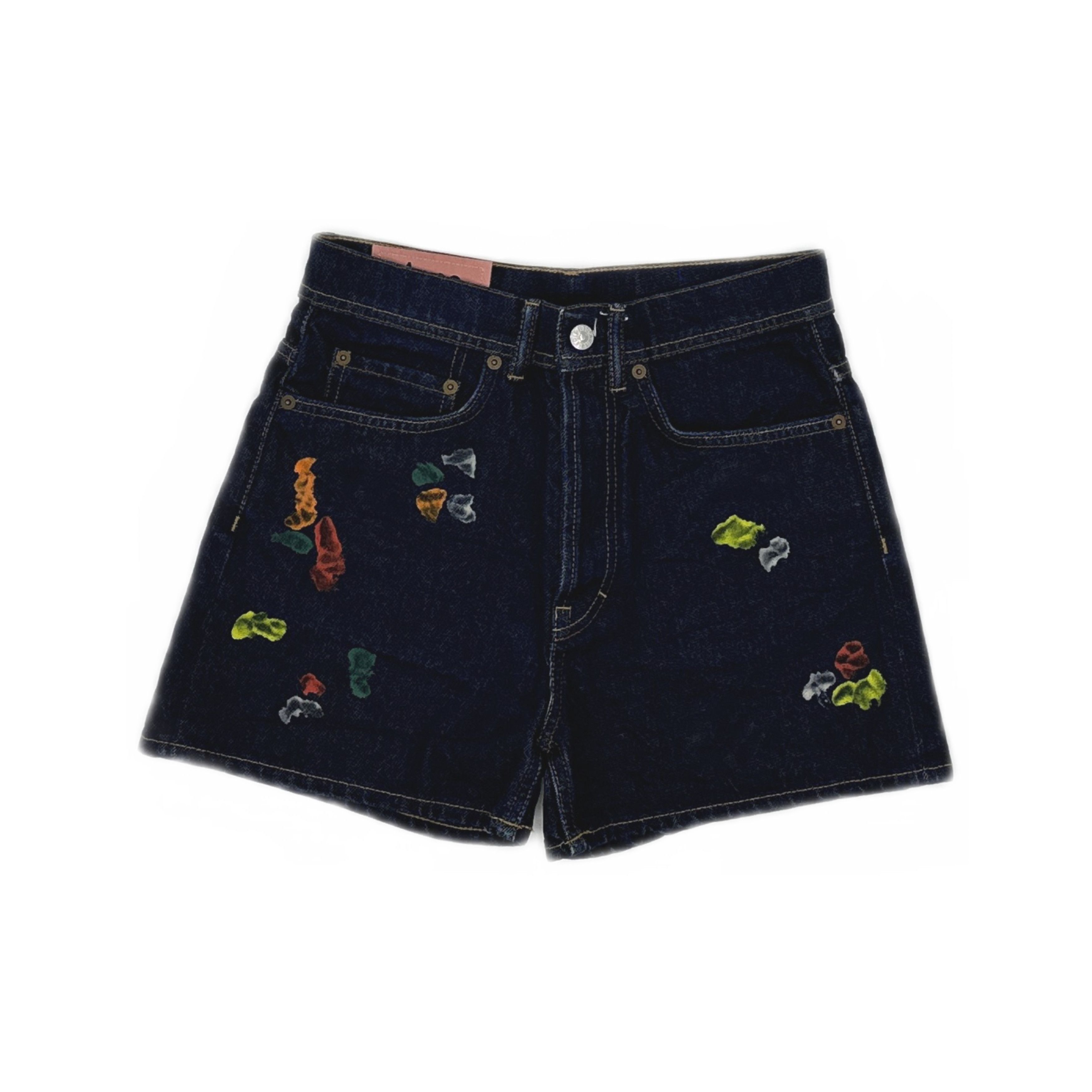 Acne Studios Acne Studios Paint Splatter Denim Shorts 24 Size 24" / US 00 / IT 34 - 2 Thumbnail