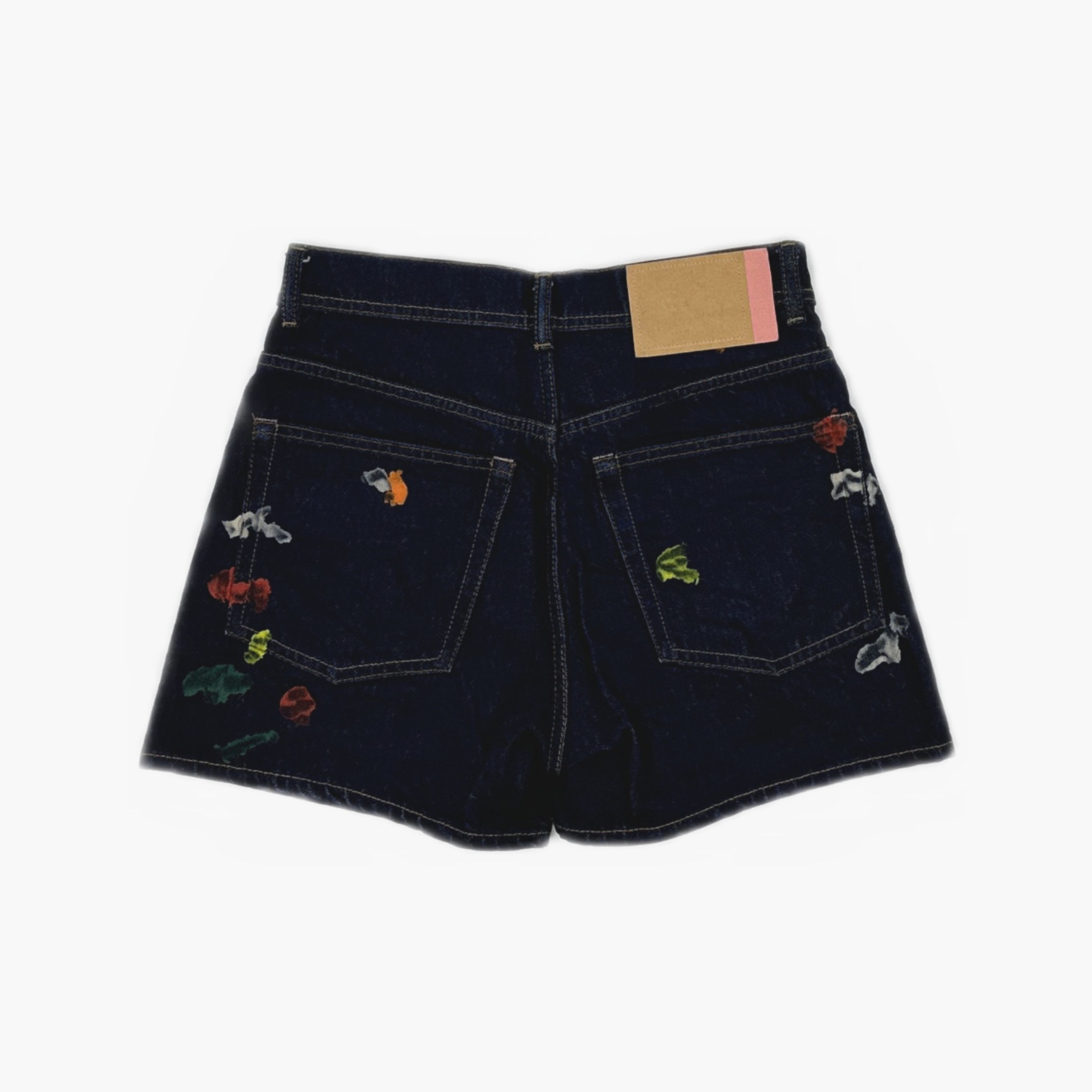 Acne Studios Acne Studios Paint Splatter Denim Shorts 24 Size 24" / US 00 / IT 34 - 3 Thumbnail