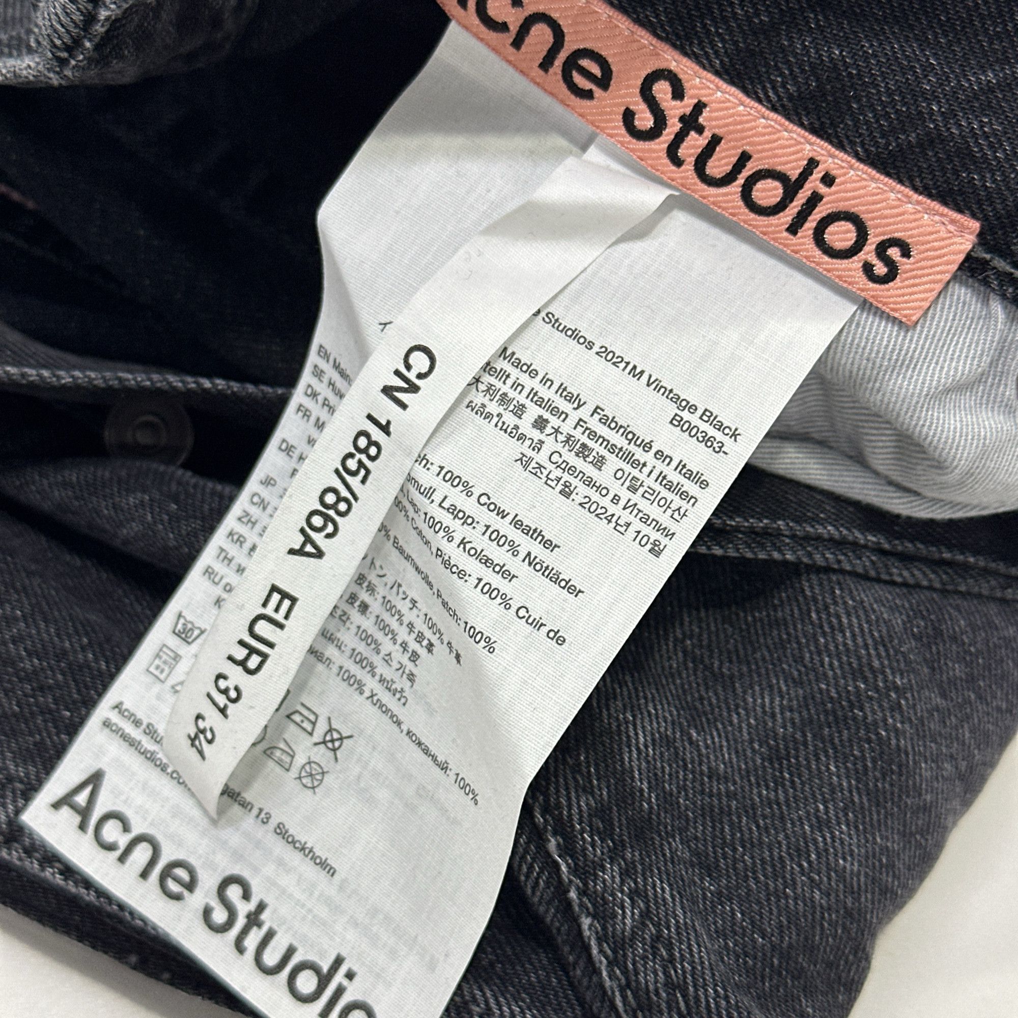 Acne Studios Acne Studios 2021M Vintage Black Denim US 31 Size US 31 - 4 Thumbnail
