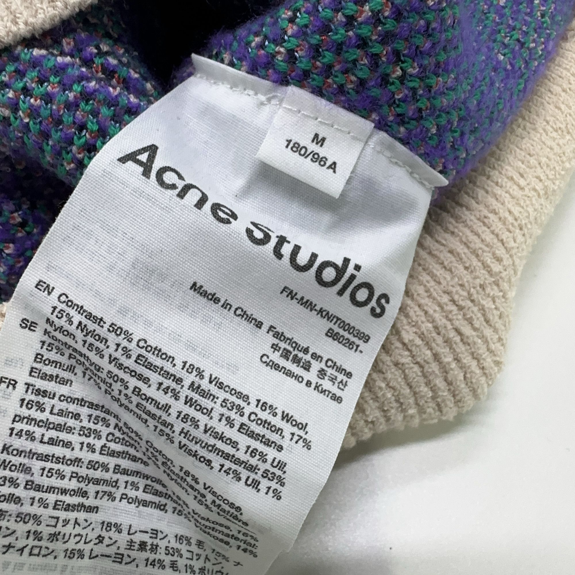 Acne Studios Acne Studios Floragatan 13 Intarsia Sweater Size M Size US M / EU 48-50 / 2 - 5 Thumbnail