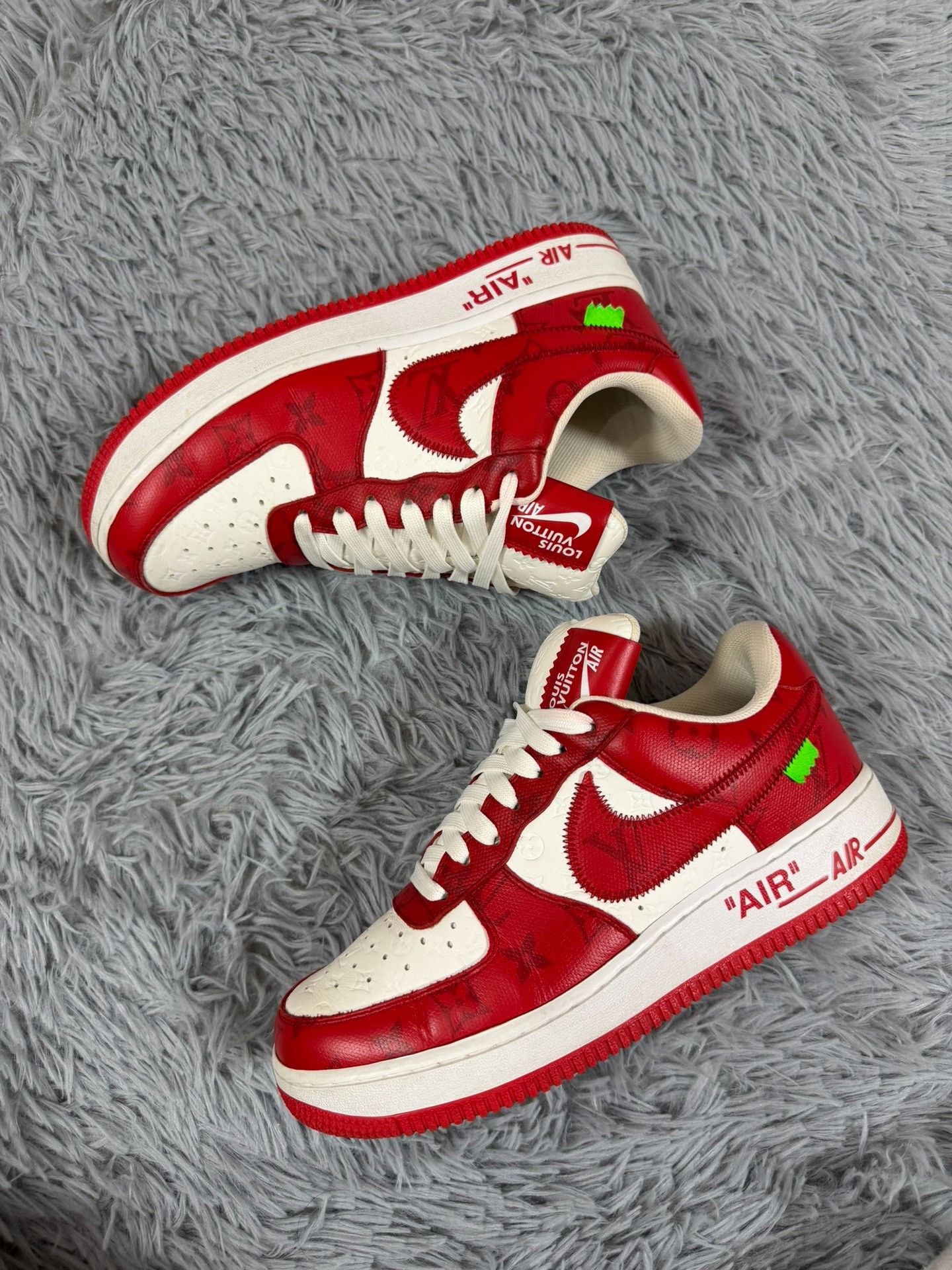 Louis Vuitton Louis Vuitton AIR FORCE 1 Red Lowtop Sneakers 7 Men Size US 7 / EU 40 - 2 Thumbnail