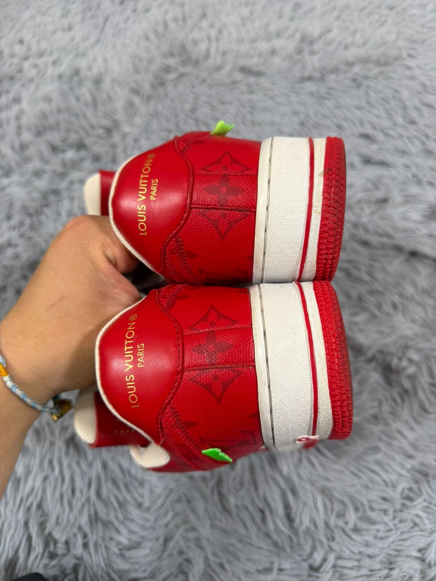 Louis Vuitton Louis Vuitton AIR FORCE 1 Red Lowtop Sneakers 7 Men Size US 7 / EU 40 - 4 Thumbnail