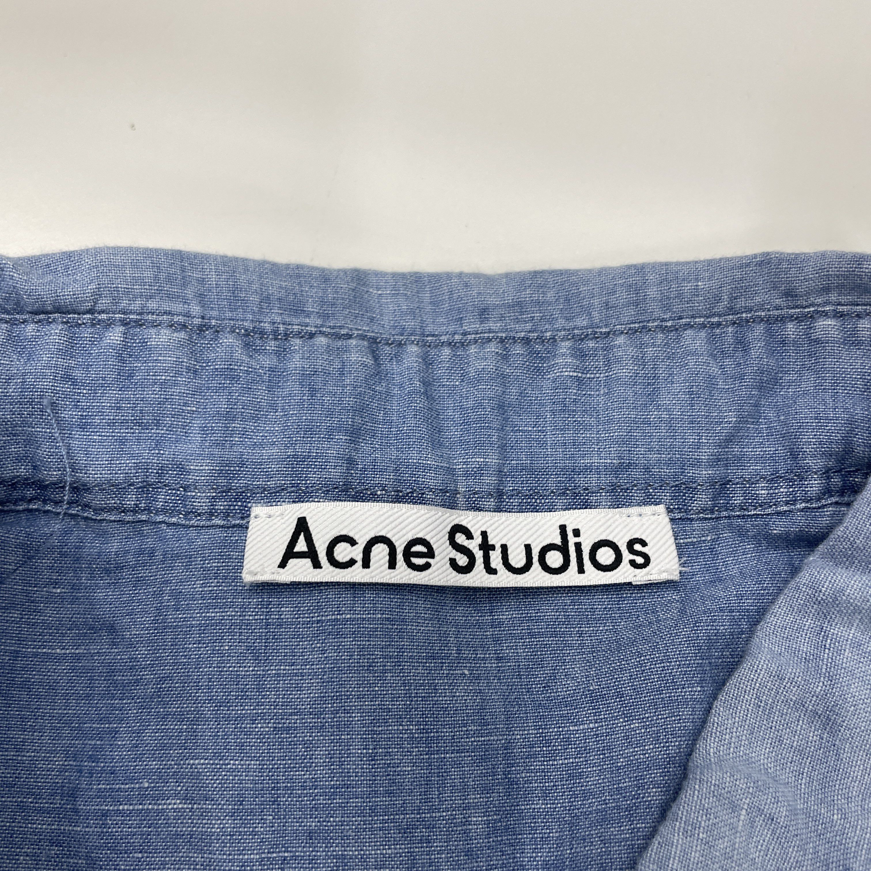 Acne Studios Acne Studios Faded Logo Short Sleeve Shirt Size 54 Size US L / EU 52-54 / 3 - 4 Thumbnail