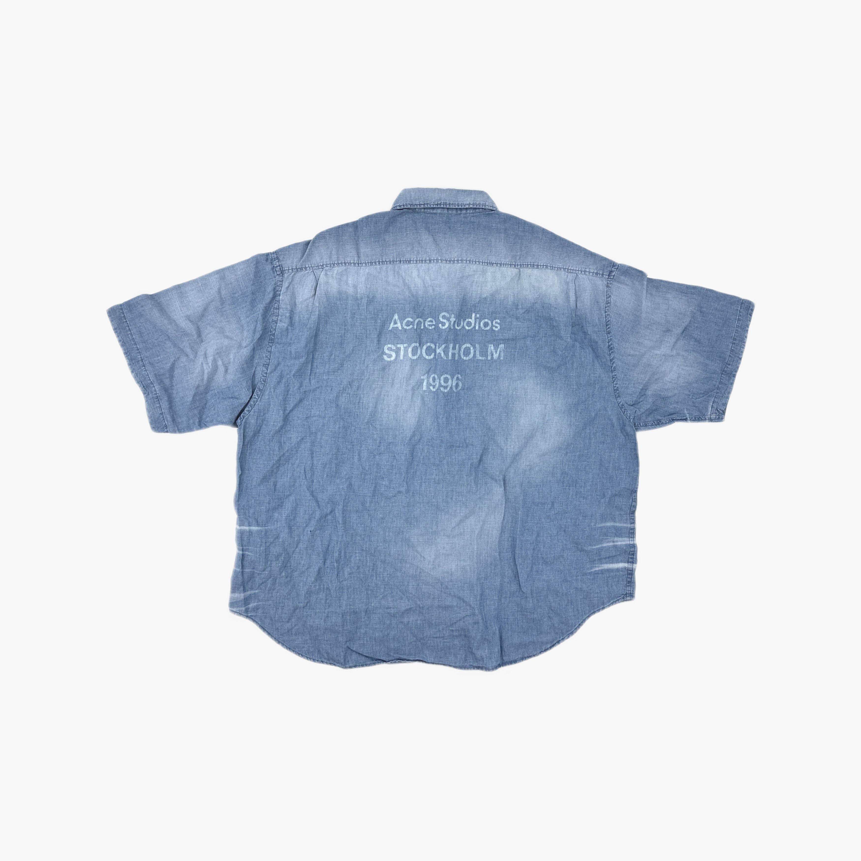 Acne Studios Acne Studios Faded Logo Short Sleeve Shirt Size 54 Size US L / EU 52-54 / 3 - 3 Thumbnail
