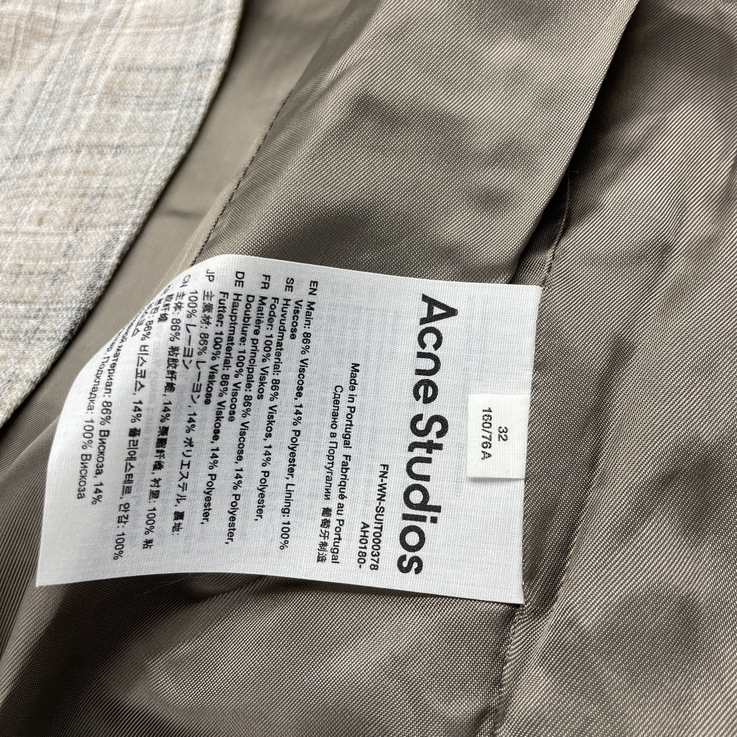 Acne Studios Acne Studios Checked Single-Breasted Blazer Size 32 Size XXS / US 00 / IT 34 - 5 Thumbnail