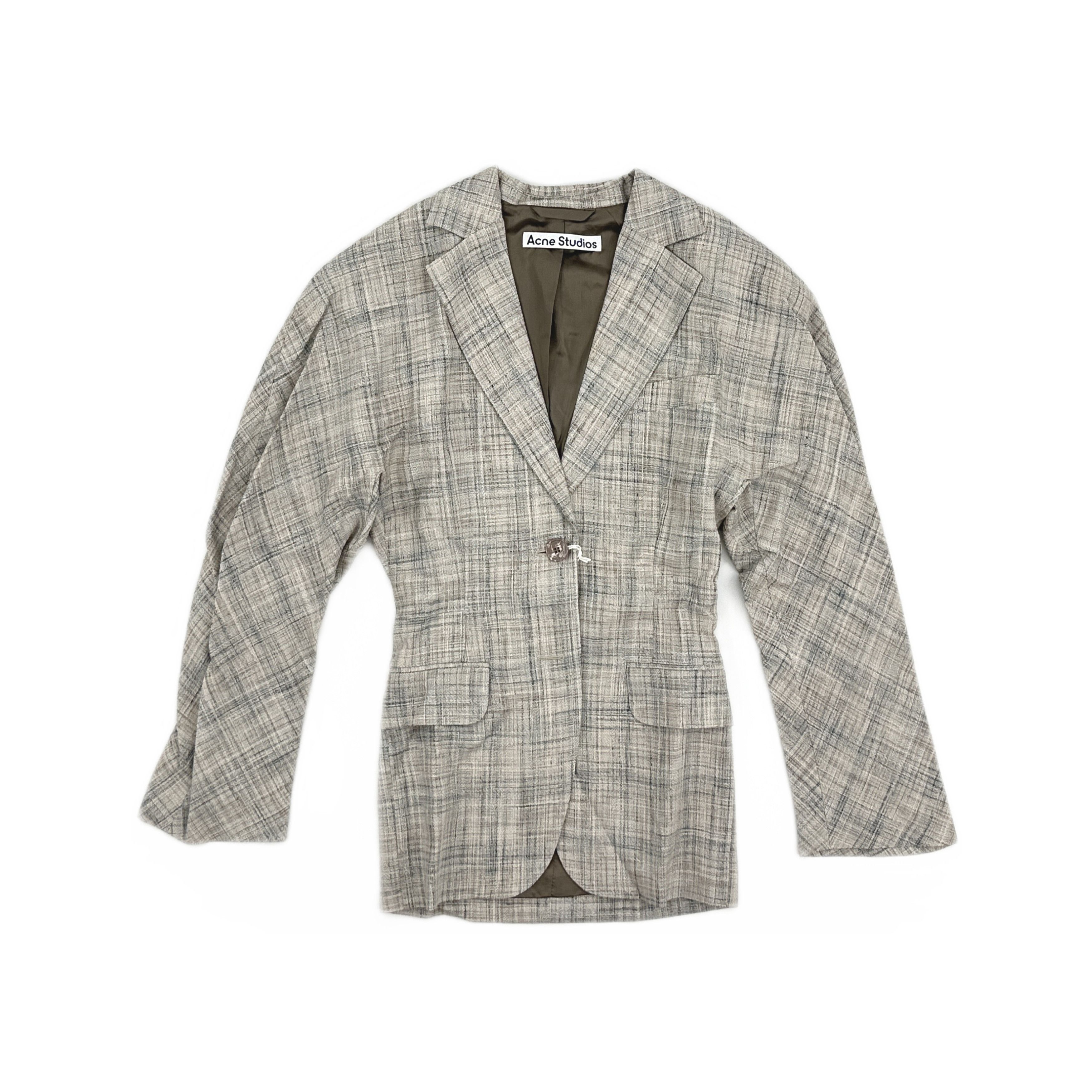 Acne Studios Acne Studios Checked Single-Breasted Blazer Size 32 Size XXS / US 00 / IT 34 - 2 Thumbnail