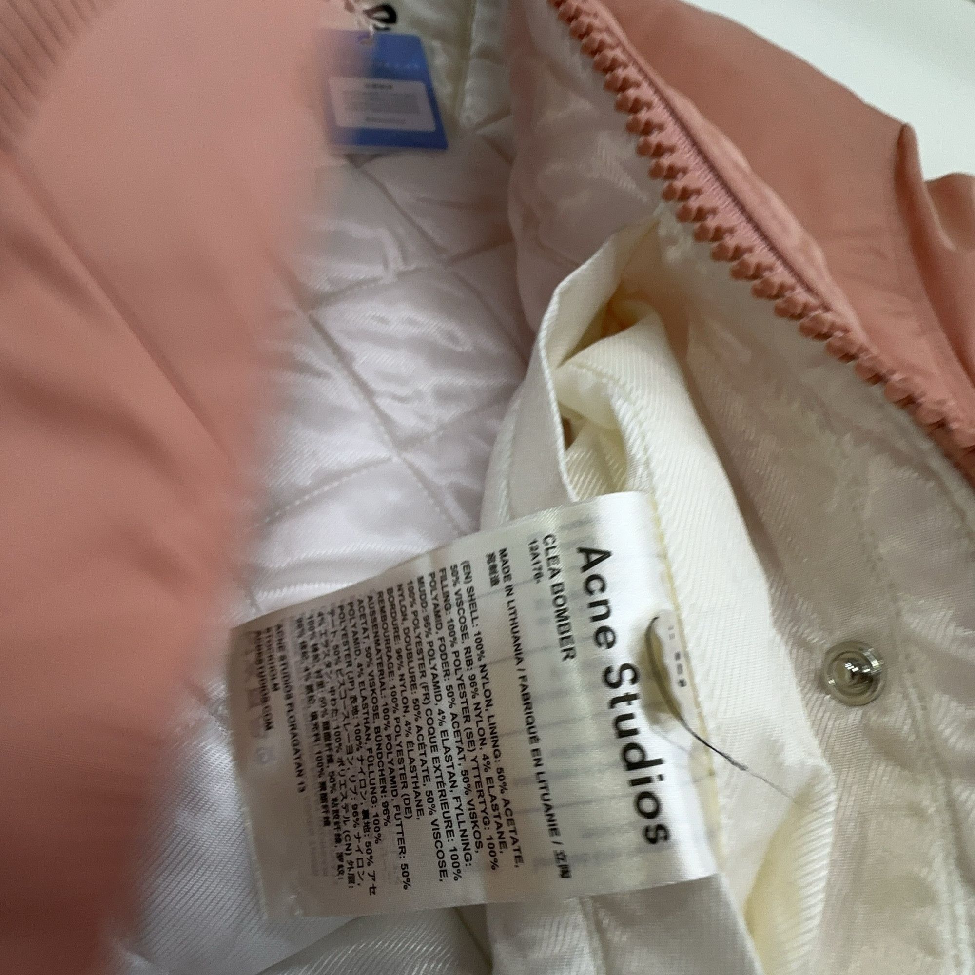 Acne Studios Acne Studios Pink Clea Bomber Jacket Size 32 Size XXS / US 00 / IT 34 - 6 Thumbnail