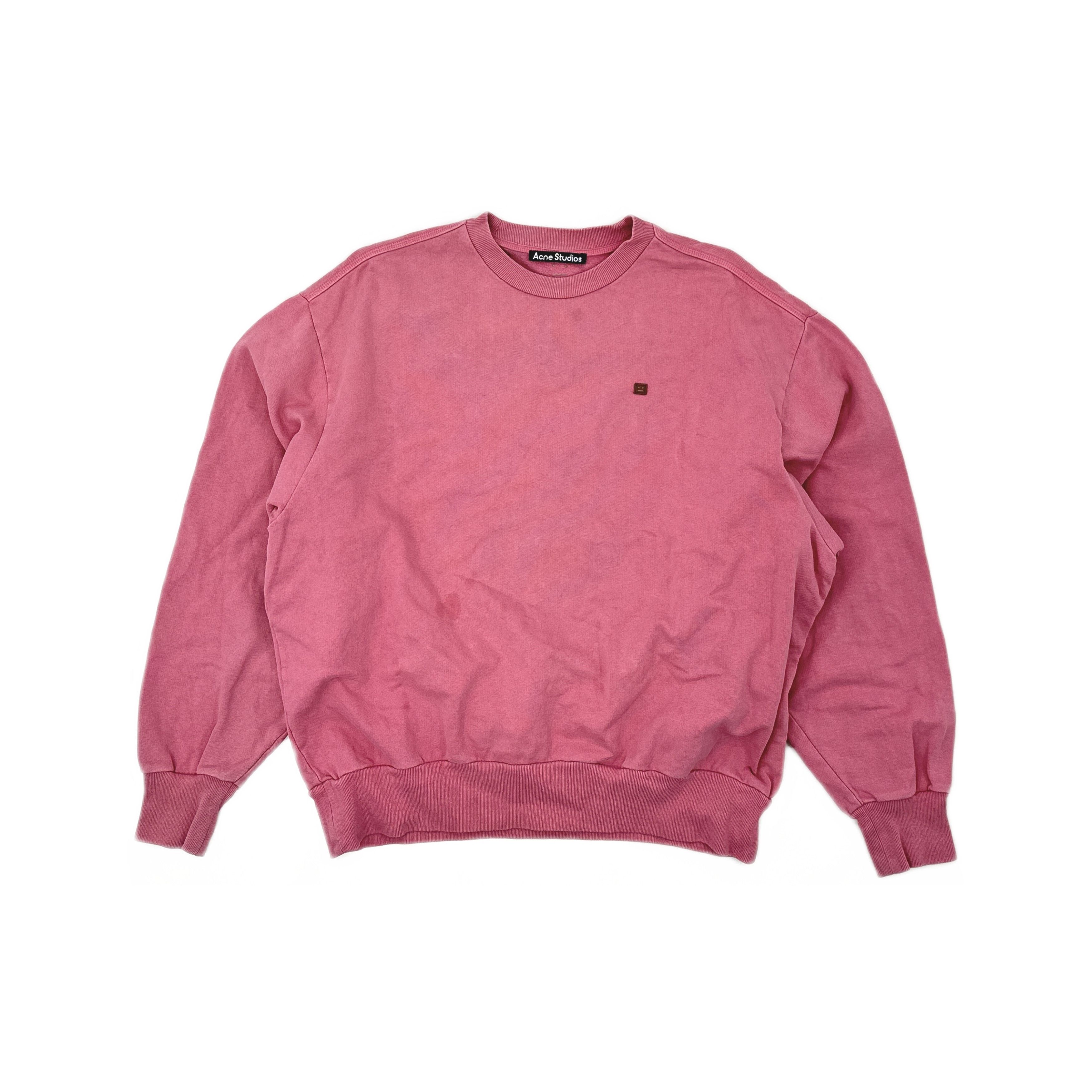 Acne Studios Acne Studios Bubblegum Pink Face Logo Sweatshirt L Size US L / EU 52-54 / 3 - 2 Thumbnail