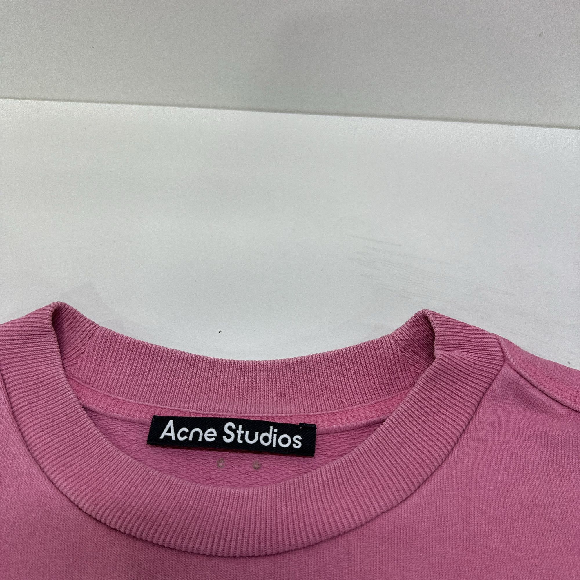 Acne Studios Acne Studios Bubblegum Pink Face Logo Sweatshirt L Size US L / EU 52-54 / 3 - 4 Thumbnail
