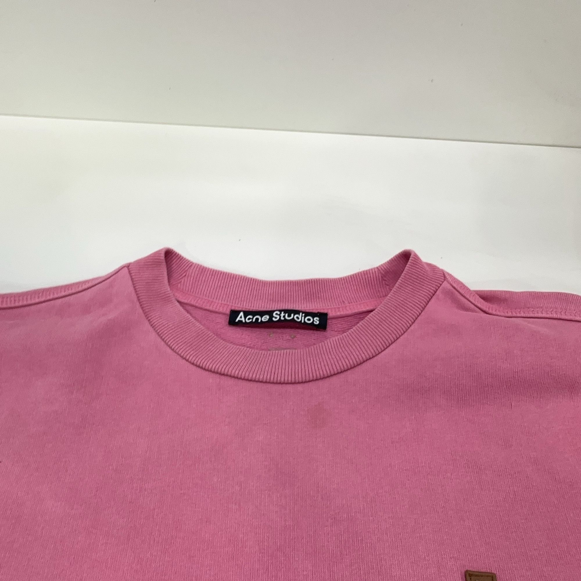 Acne Studios Acne Studios Bubblegum Pink Face Logo Sweatshirt L Size US L / EU 52-54 / 3 - 7 Thumbnail